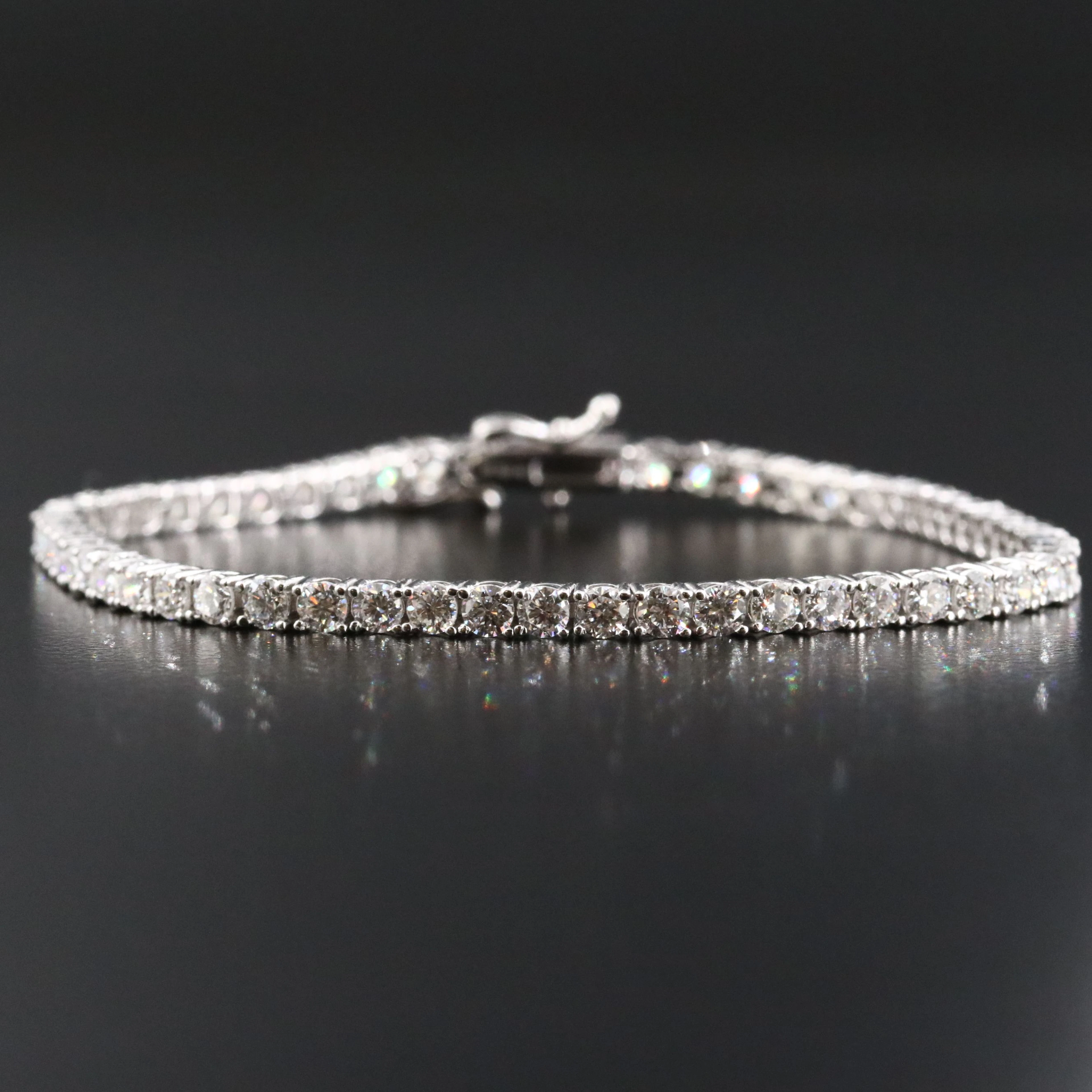 Sterling 4.64 CTW Lab Grown Diamond Line Bracelet