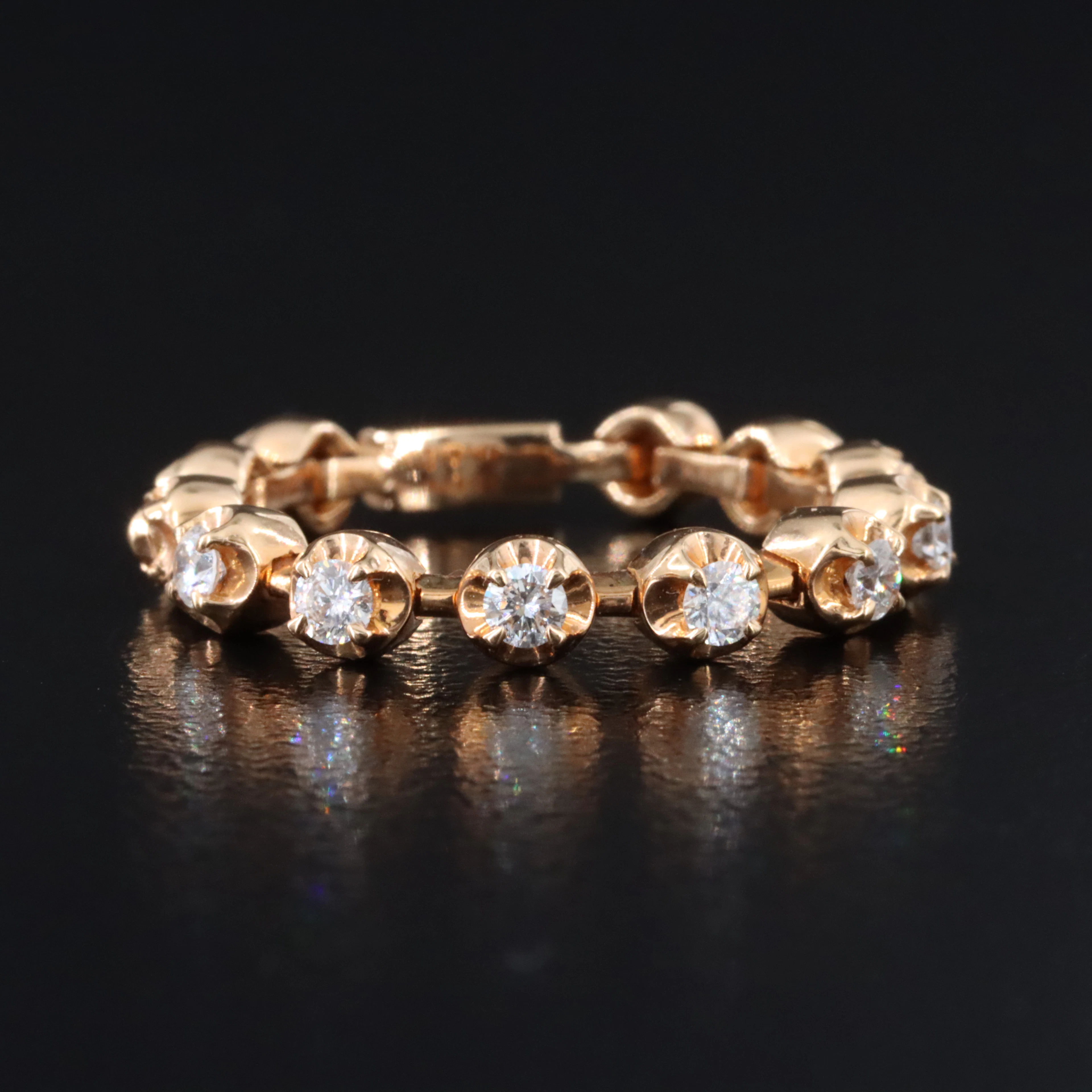 18K 0.24 CTW Diamond Rose Gold Flex Ring