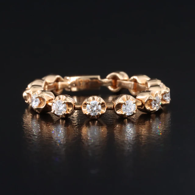 18K 0.24 CTW Diamond Rose Gold Flex Ring