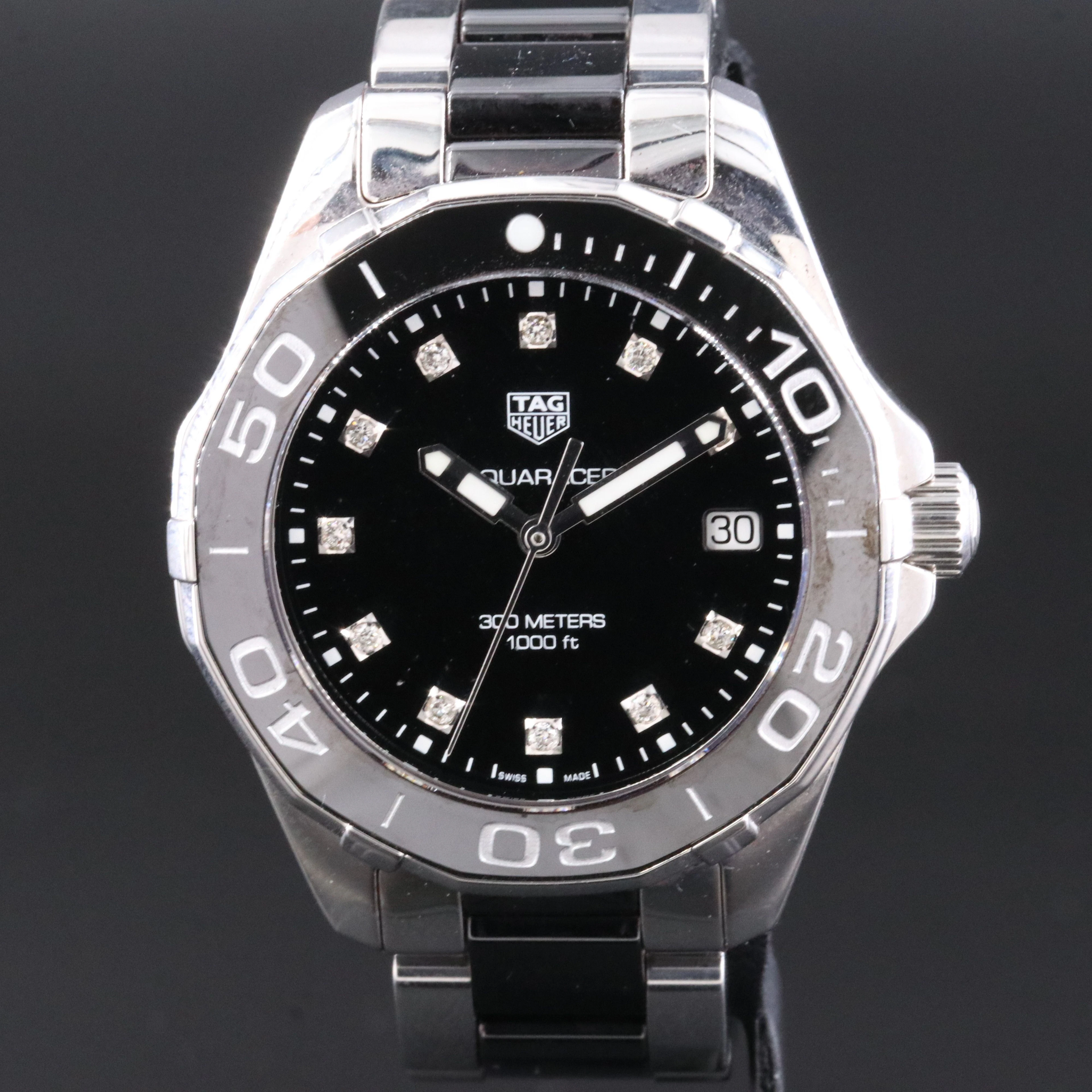 TAG Heuer Aquaracer 35mm Ceramic & Steel Quartz Watch WAY131C