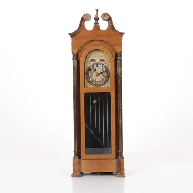 Imperial Westminster Chimes Mini Electric Grandfather Clock, Mid-Century