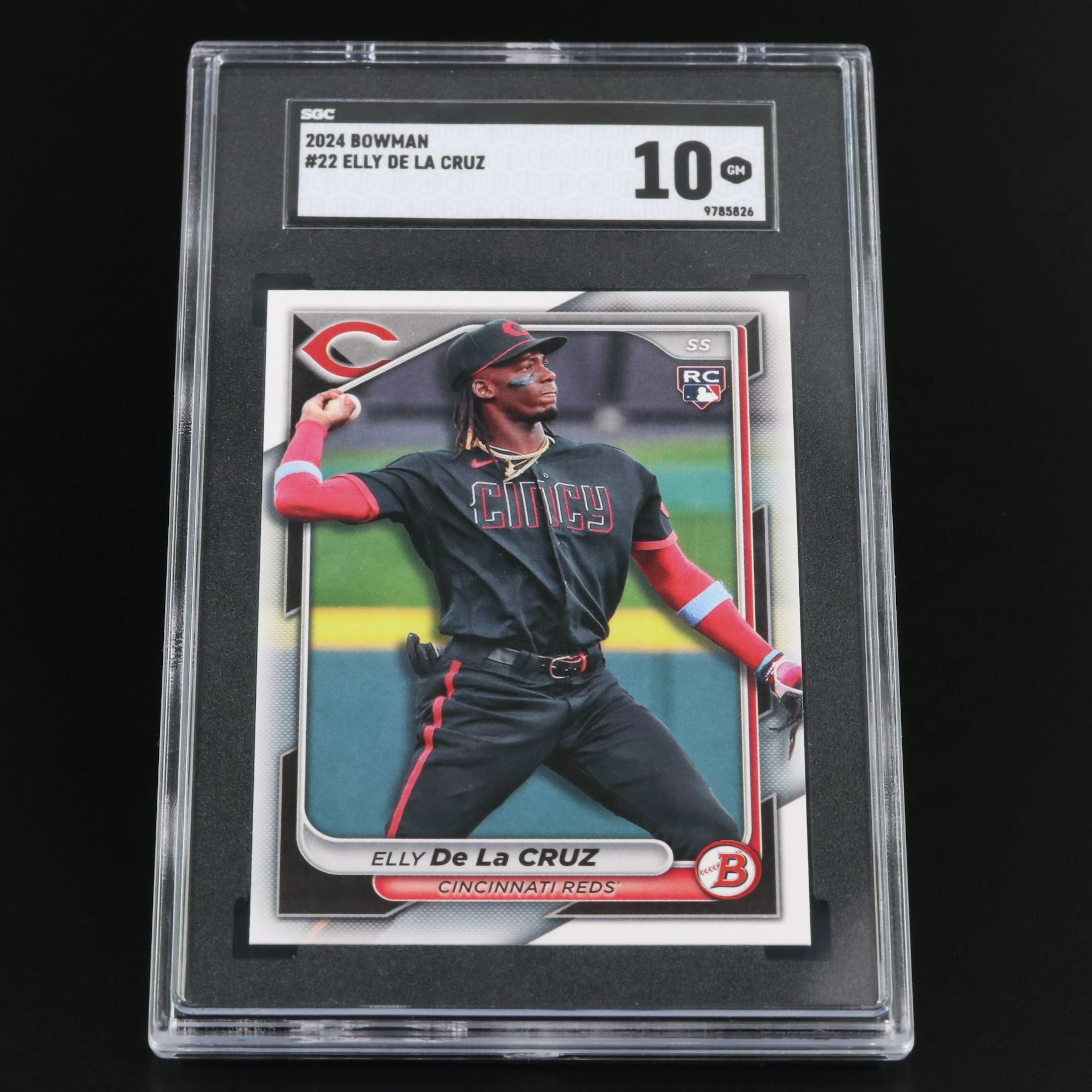 2024 Bowman Elly De La Cruz Cincinnati Reds Rookie Card Graded SGC 10