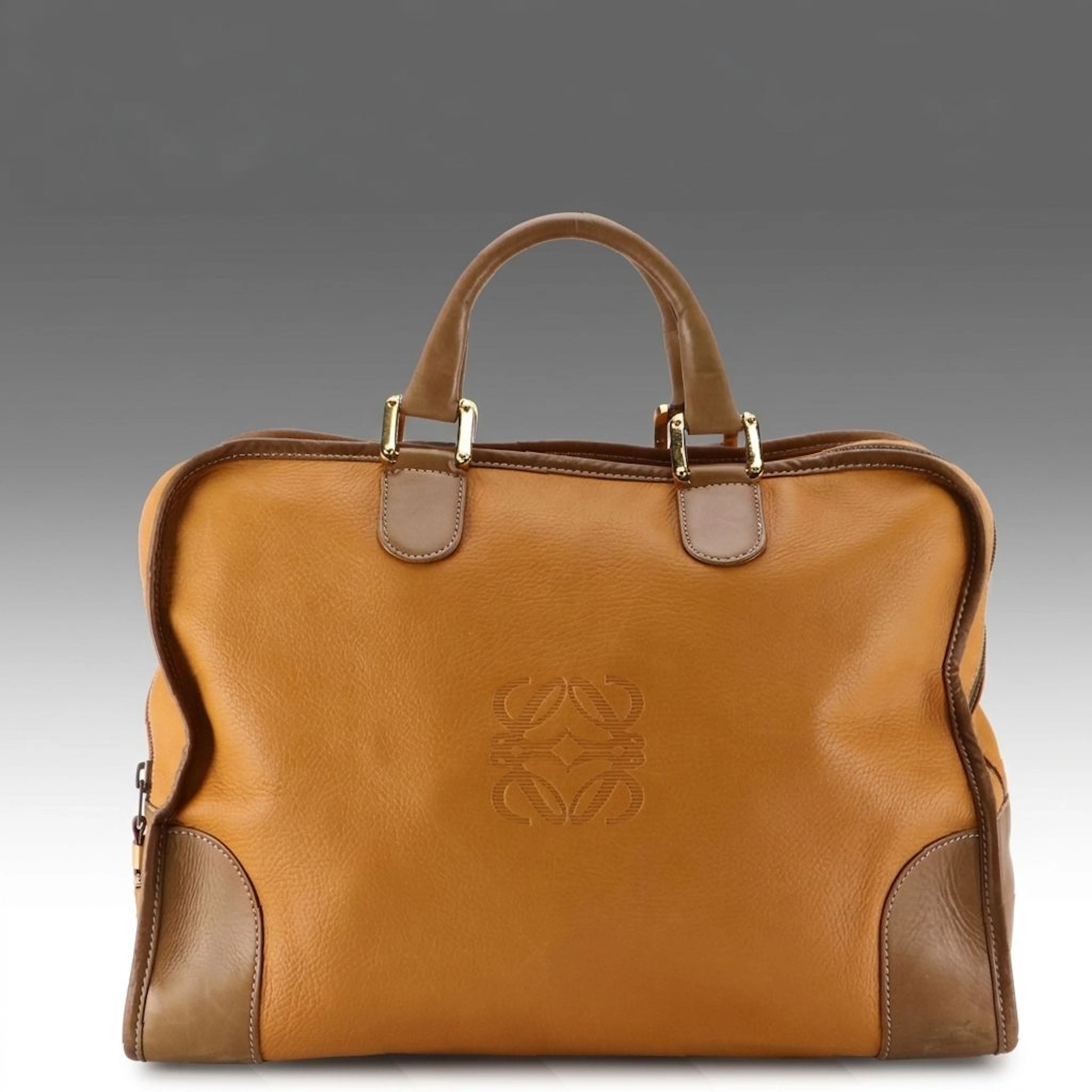Loewe Amazona 40 Top Handle Bag in Anagram Embossed Calfskin Leather