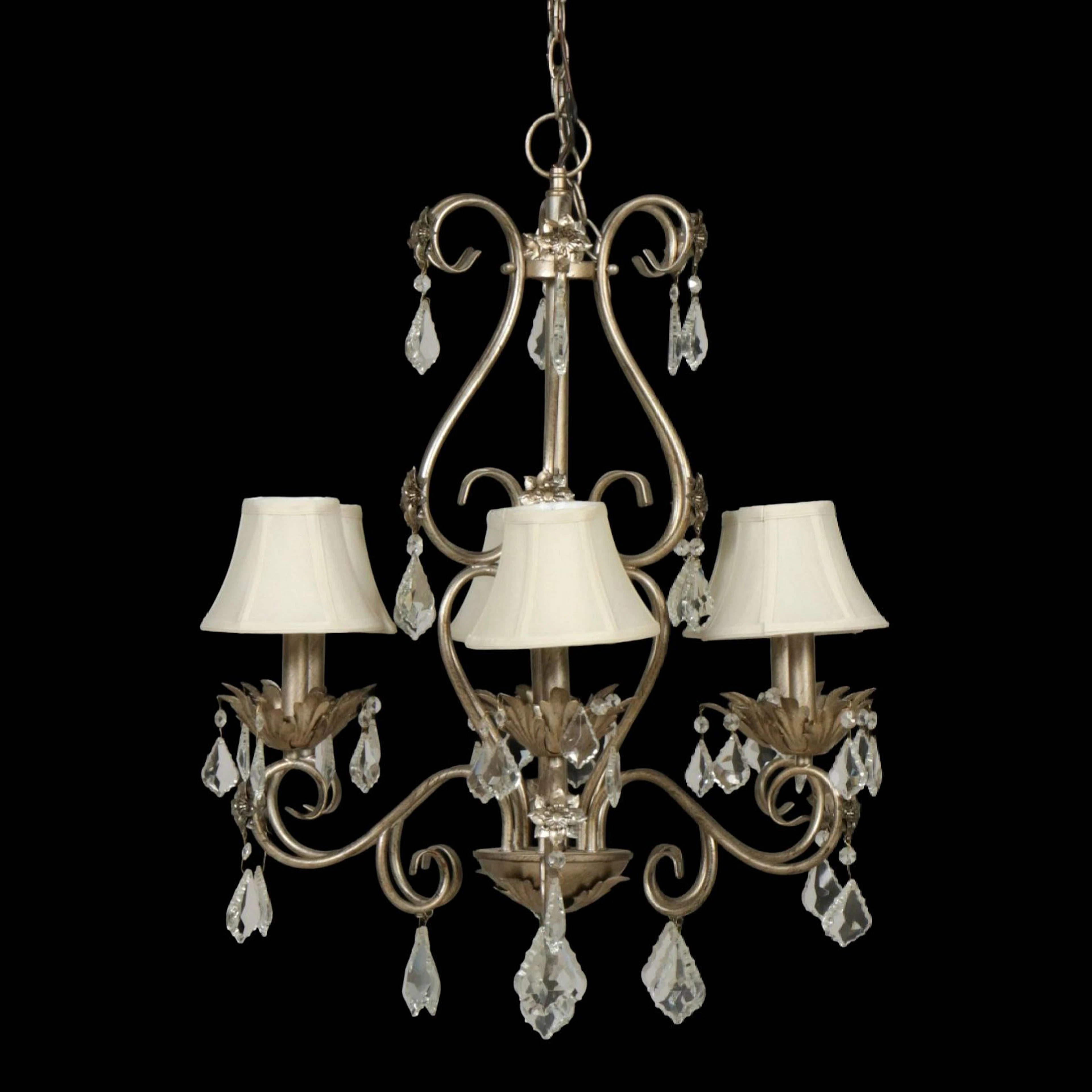 Metal Six-Arm Crystal Chandelier