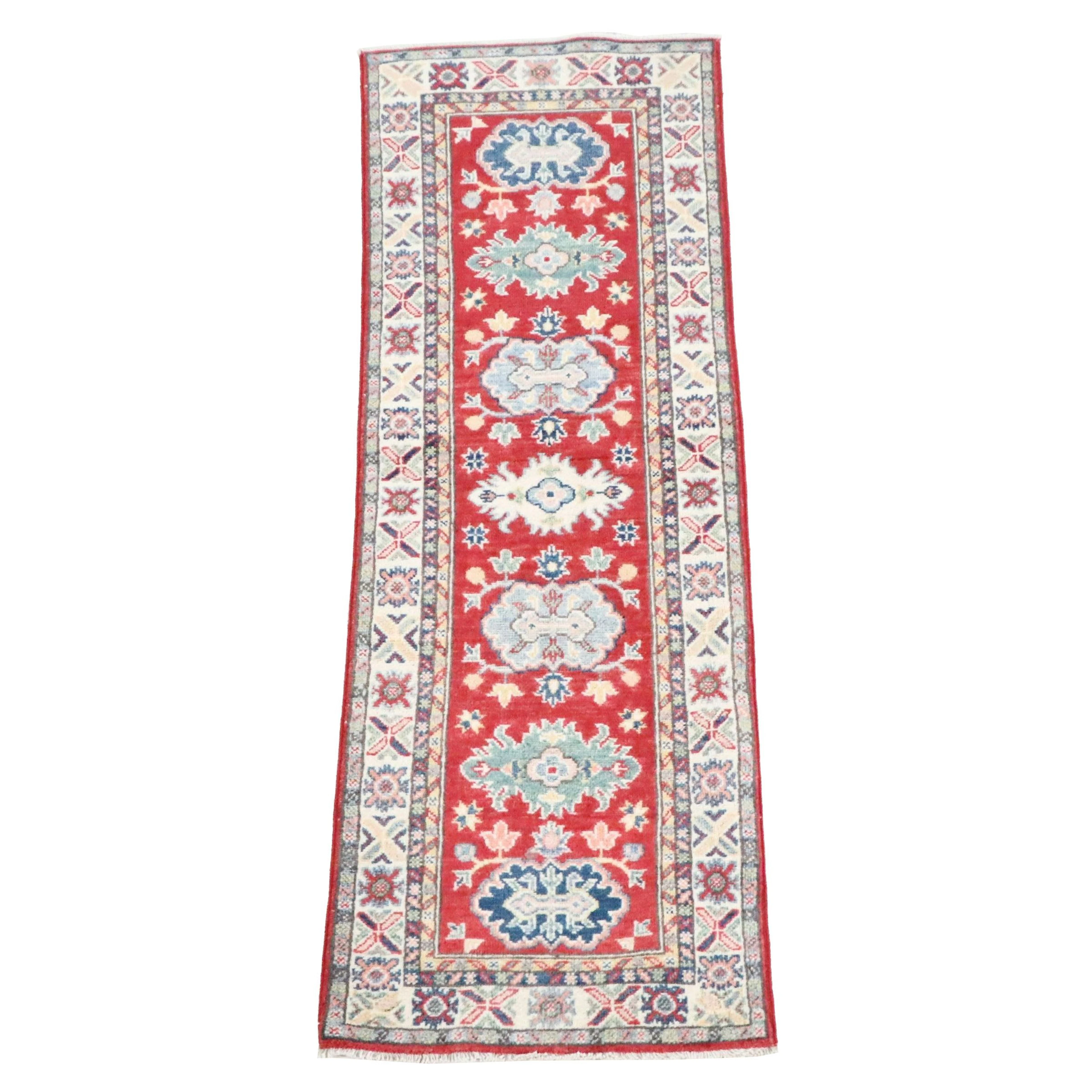1'11 x 6'4 Hand-Knotted Pakistani Kazak Carpet Runner