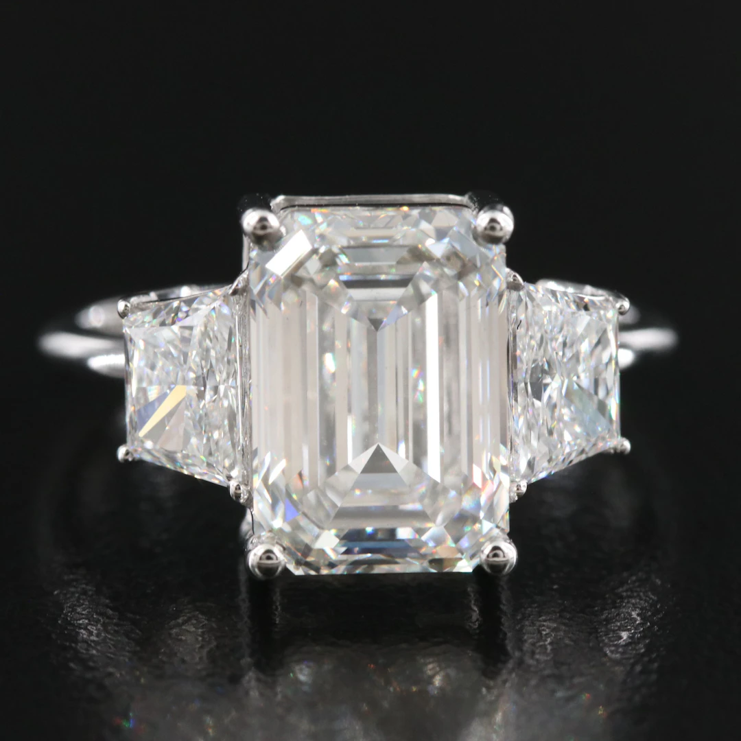 14K 5.32 CTW Lab Grown Diamond Ring with IGI Report