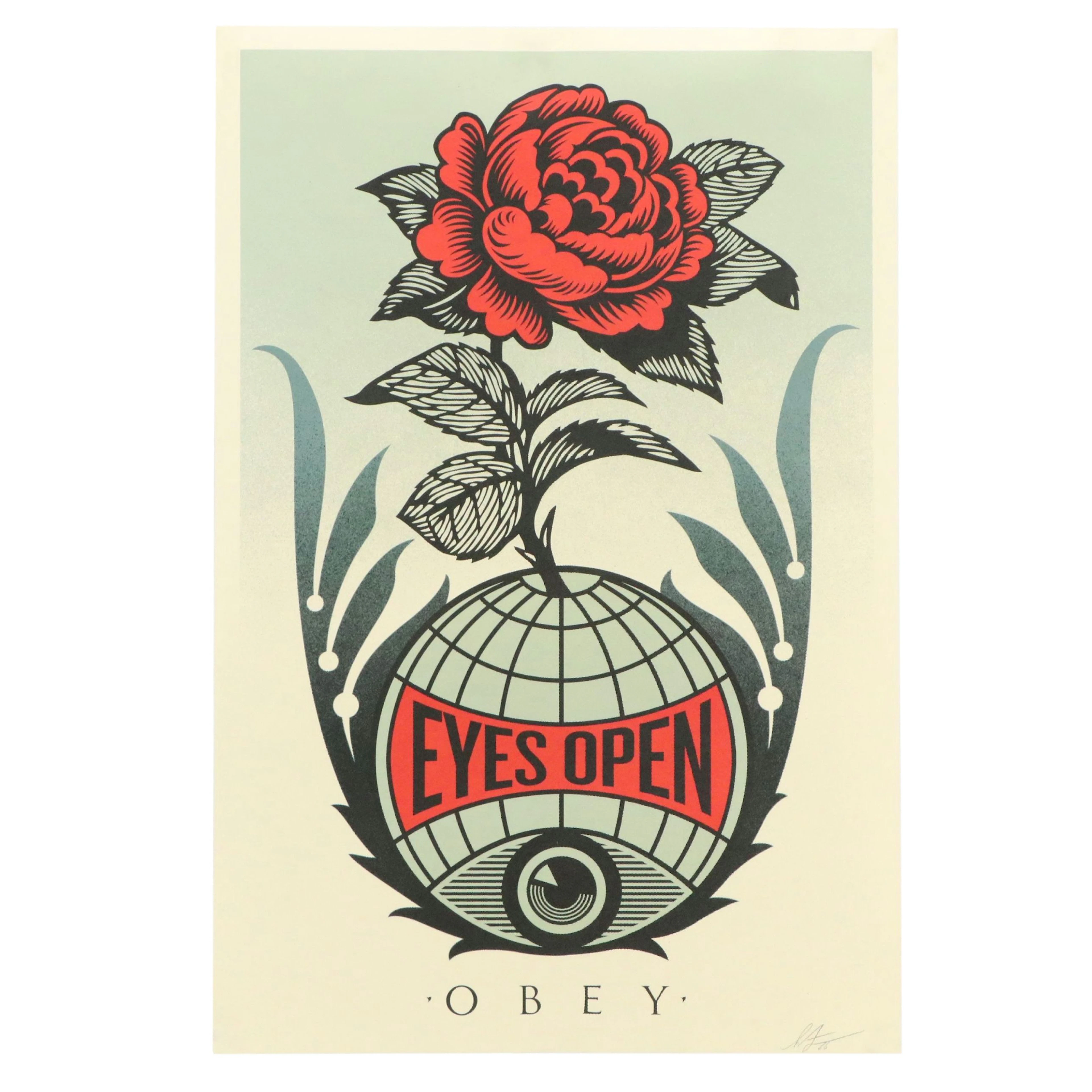 Shepard Fairey Offset Lithograph "Eyes Open," 2026
