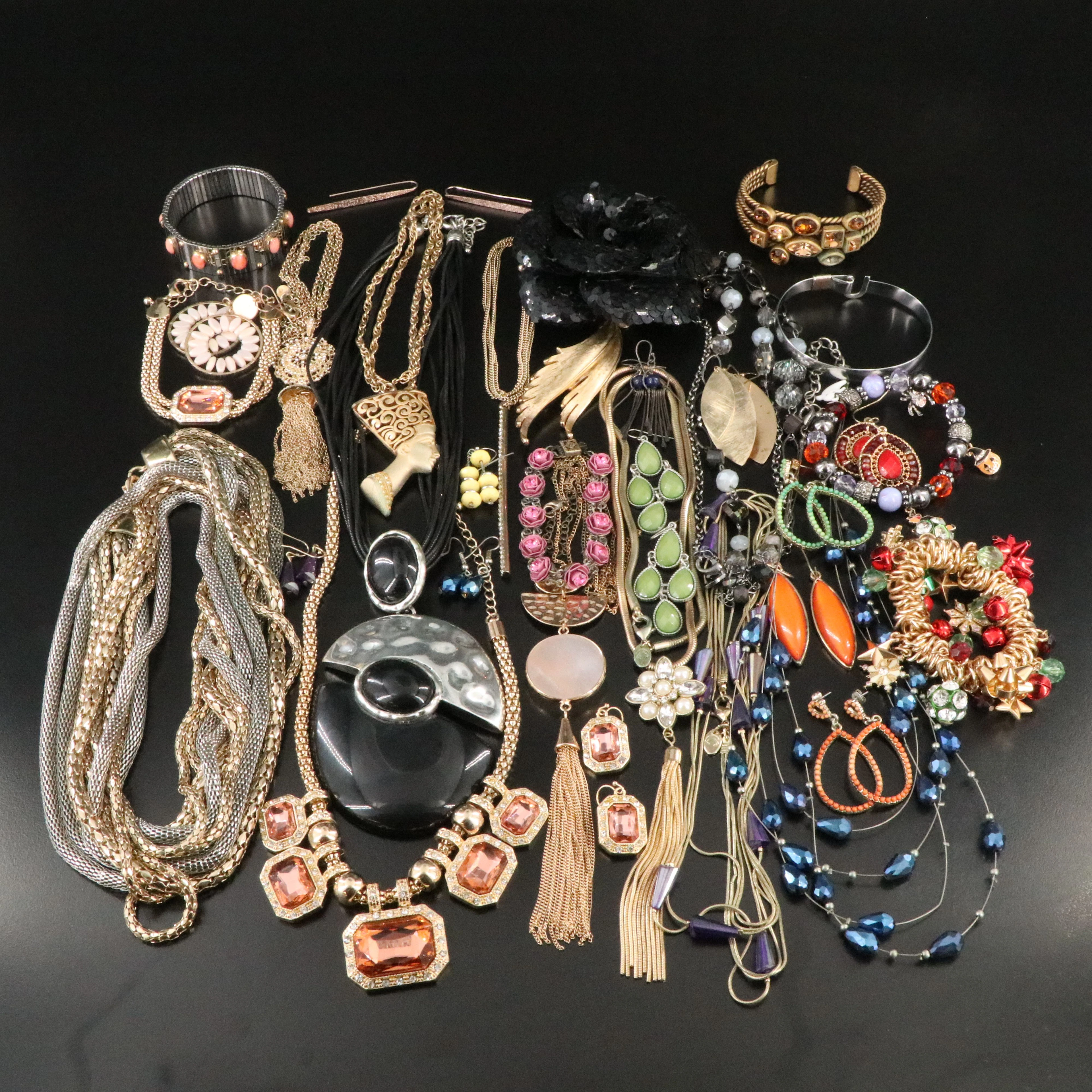 Coral, Rhinestone and Faux Pearl Featured in Fashion Jewelry Collection