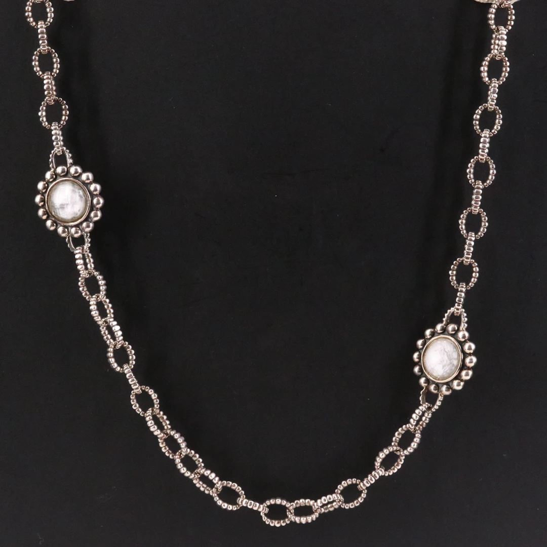 Lagos Maya Sterling Quartz over Howlite Station Necklace
