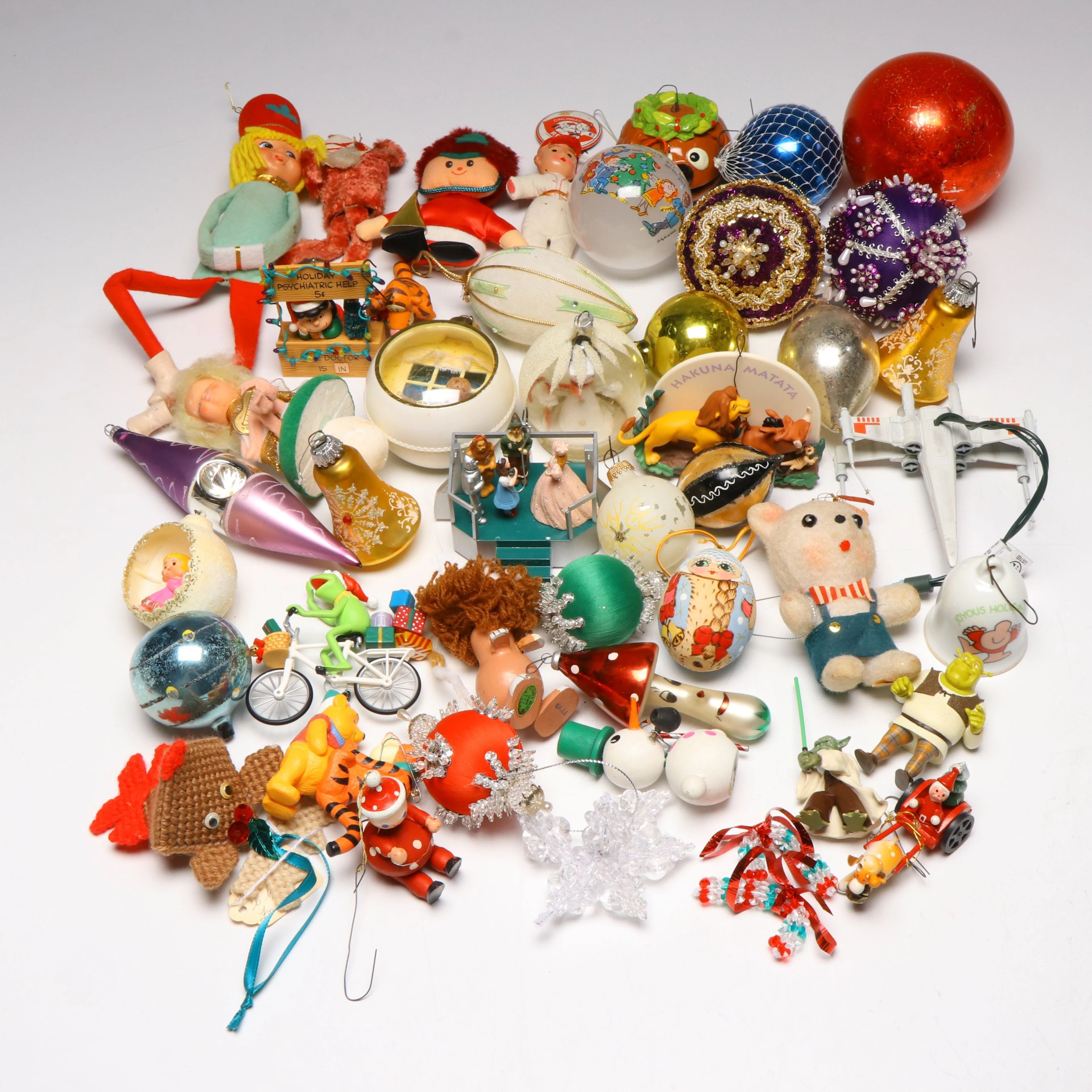 Disney, "The Wizard of Oz," and Other Christmas Tree Ornament Collection