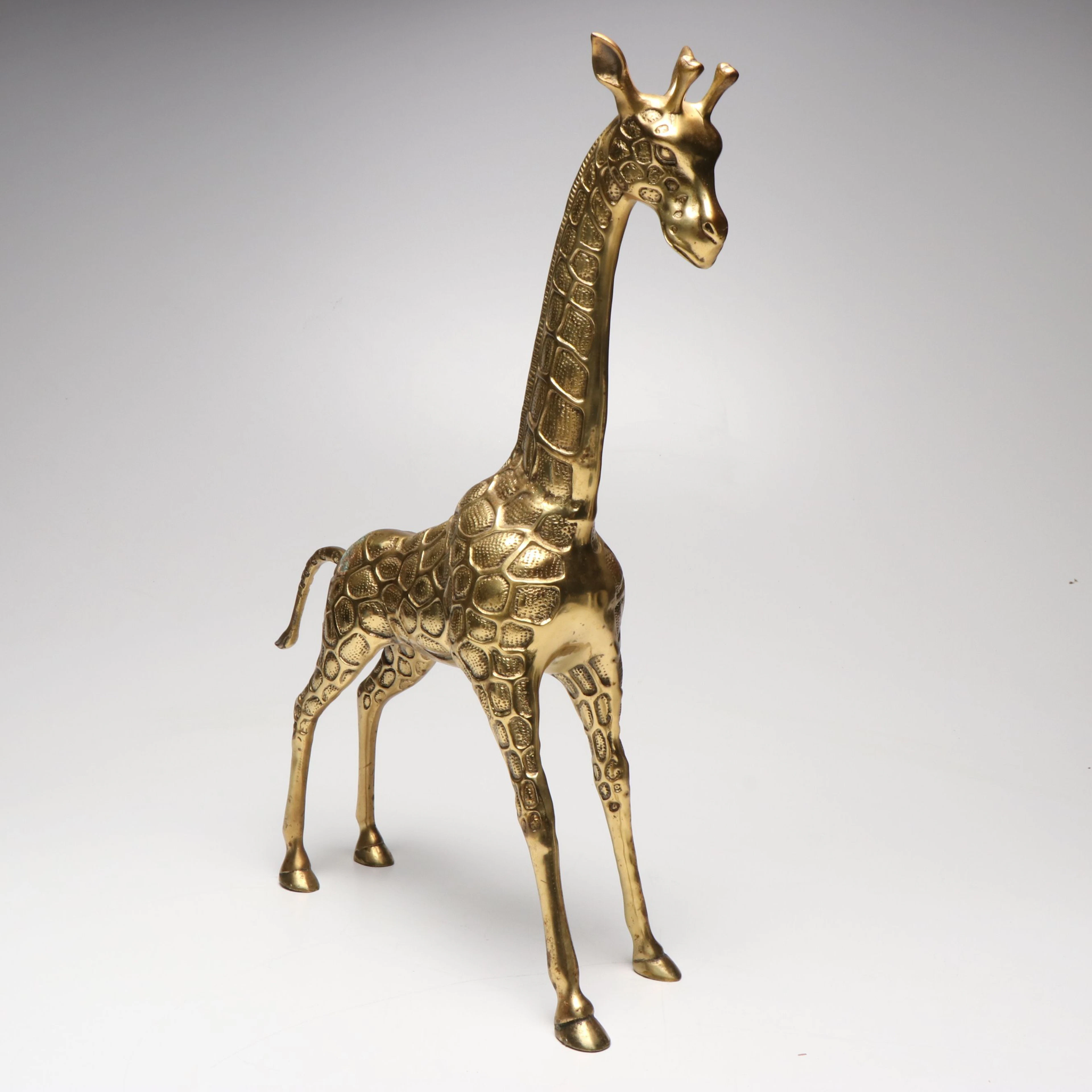 Hollywood Regency Style Brass Giraffe Figurine