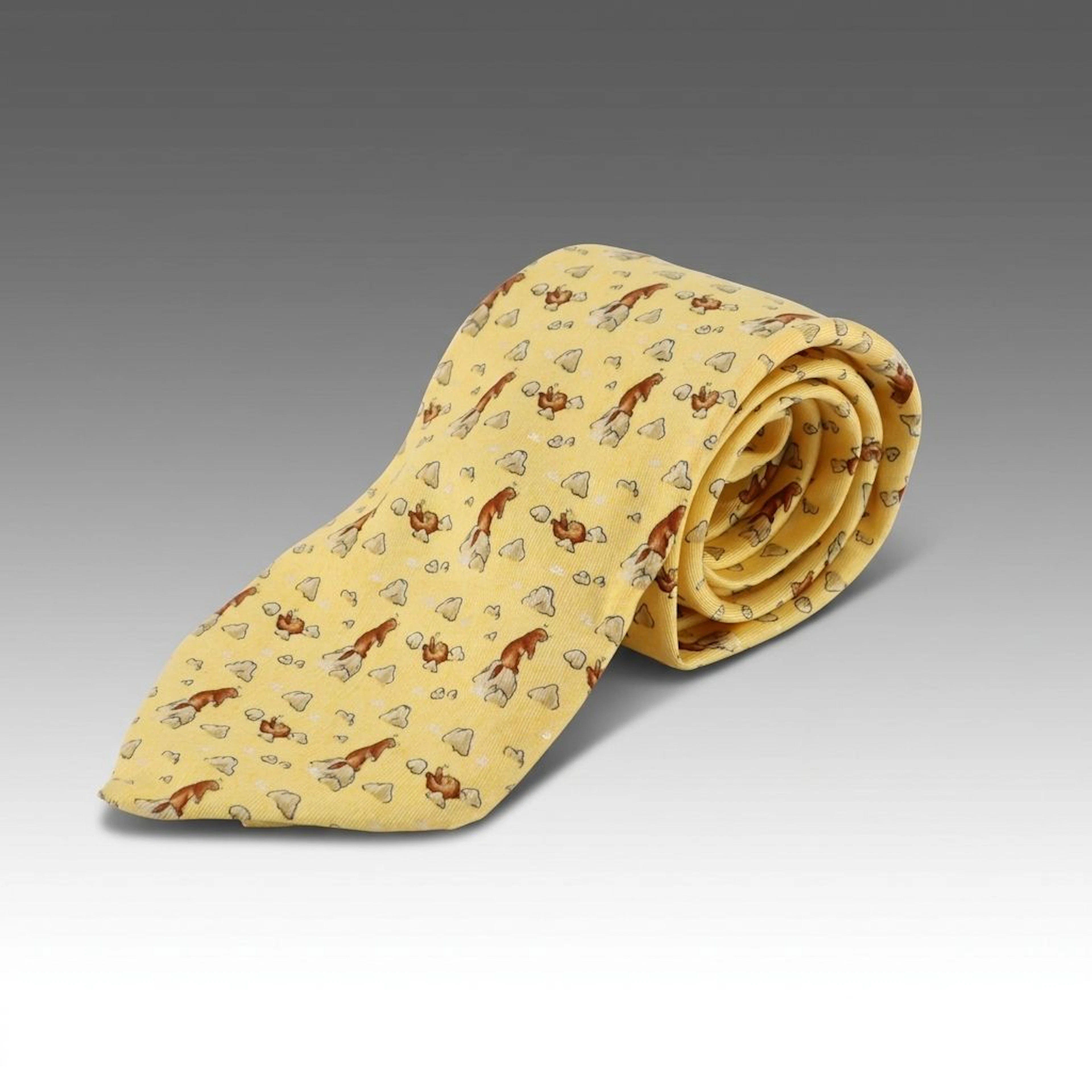 Hermès Silk Twill Hand-Stitched Necktie
