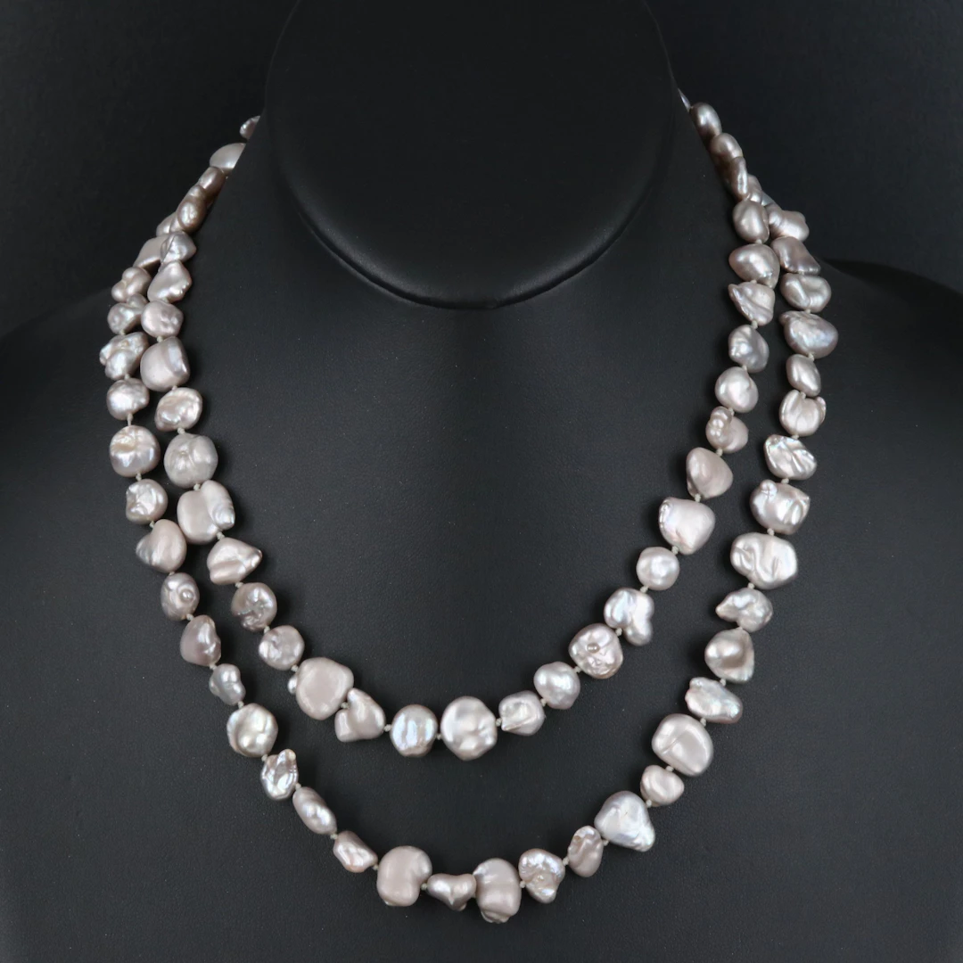 Pearl Necklace with Sterling Clasp