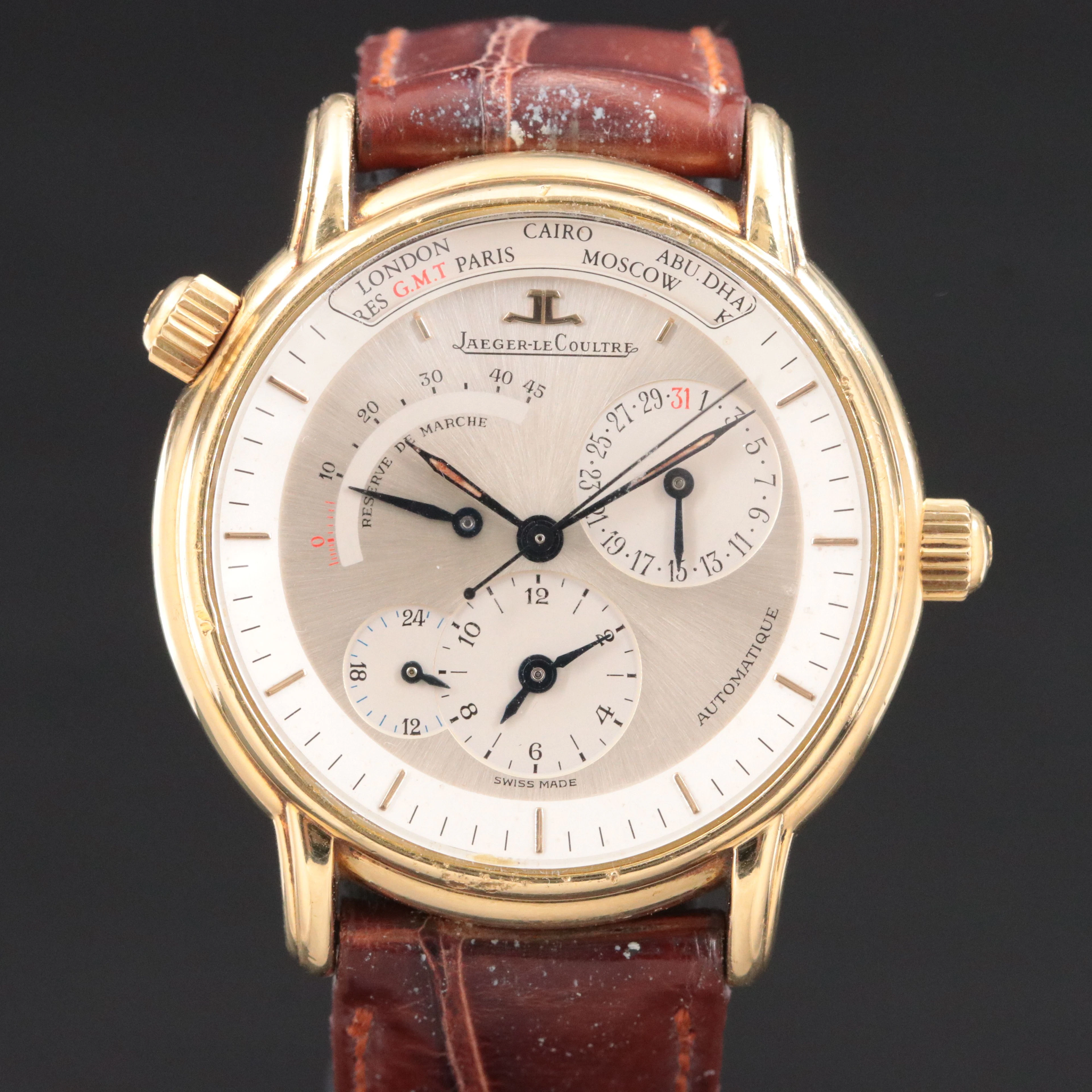 18K Jaeger - LeCoultre Master Geographic Model 169.1.92 Watch