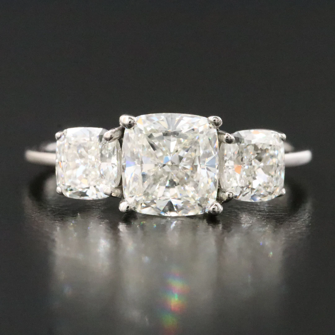 Platinum 2.50 CTW Diamond Ring with GIA Reports