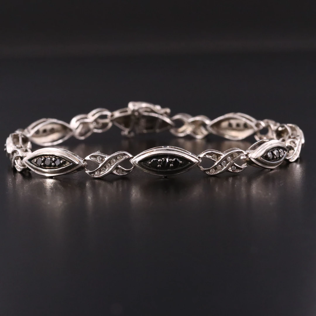 Sterling Diamond Bracelet