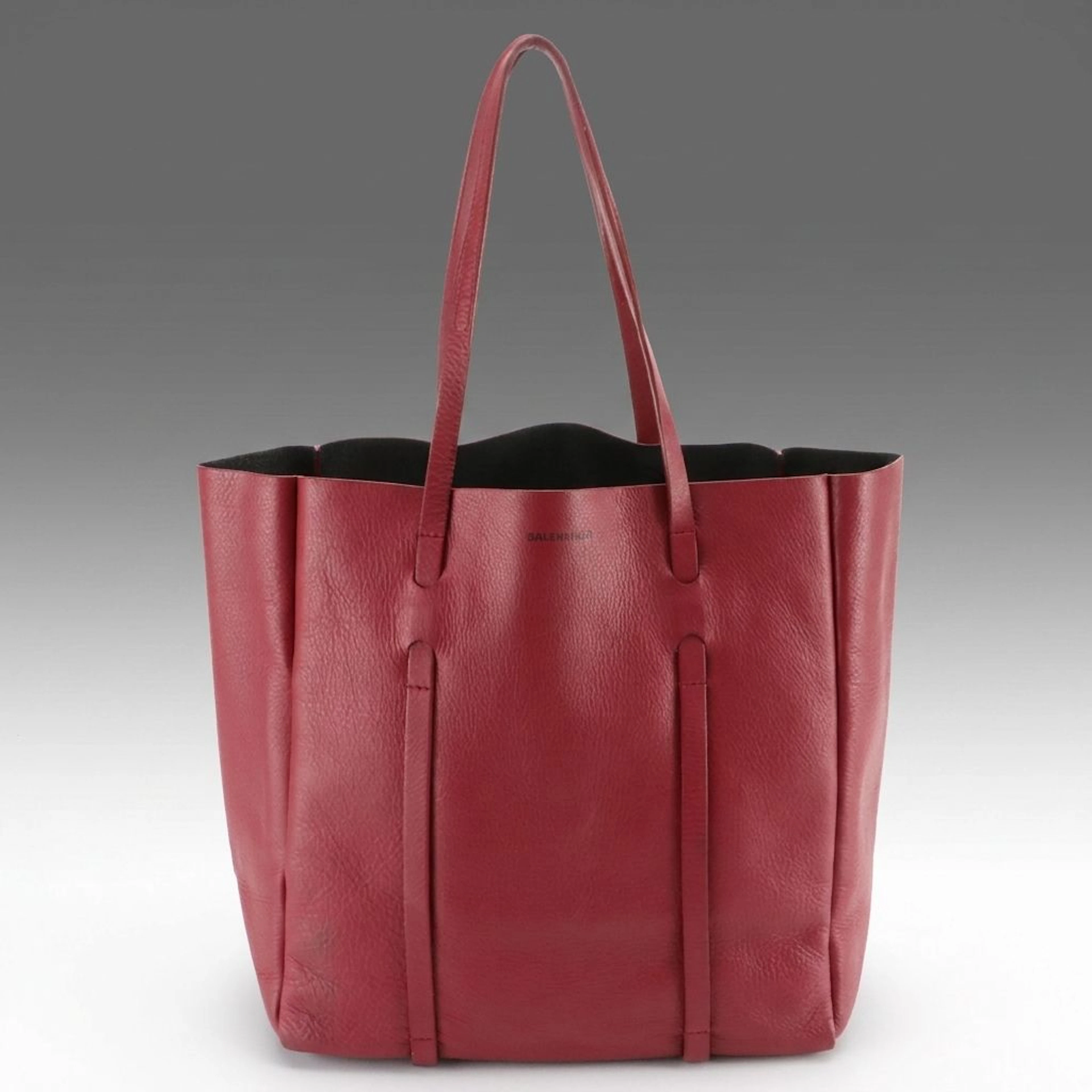 Balenciaga Everyday Tote Bag in Magenta Grained Calfskin Leather