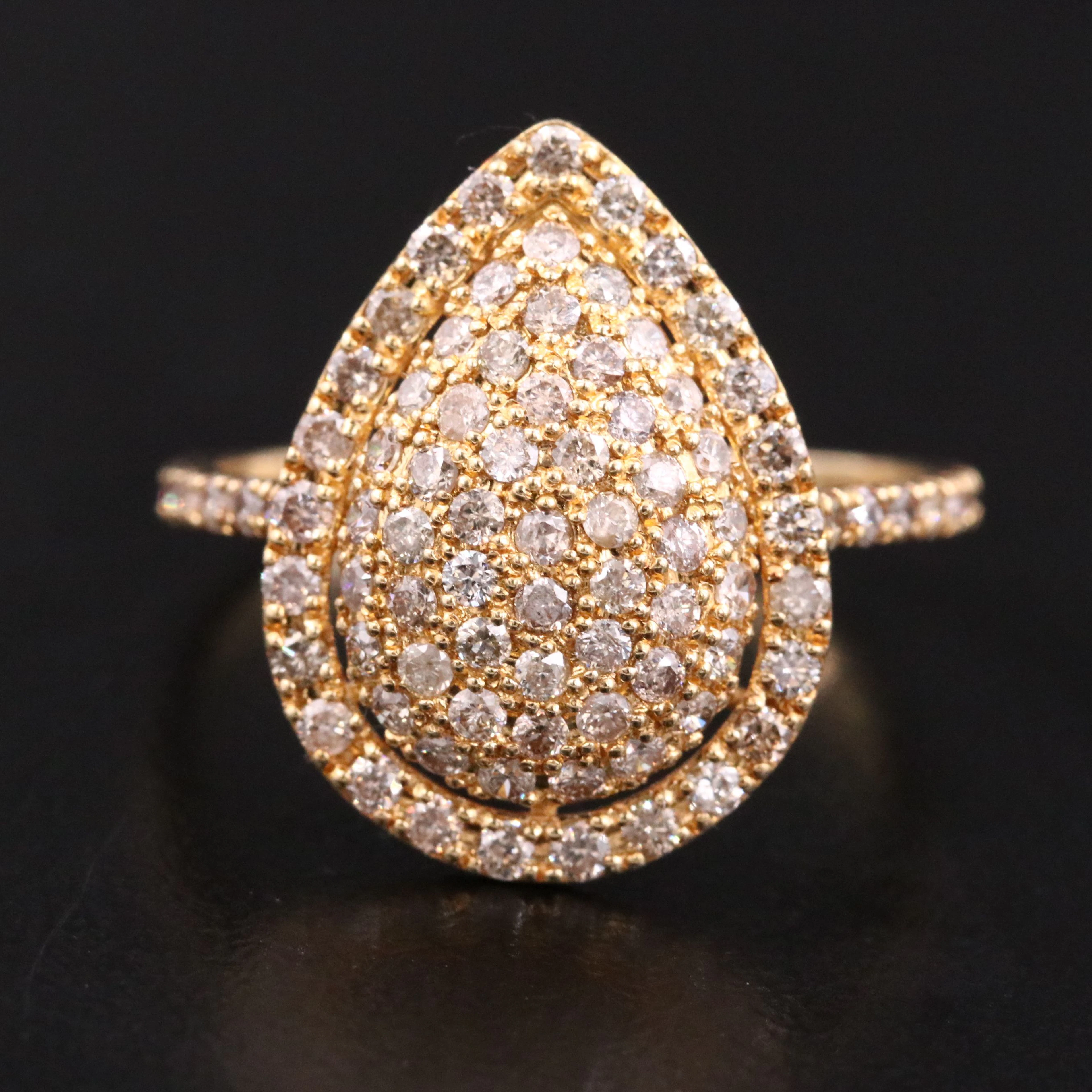 18K 1.00 CTW Pave' Diamond Ring