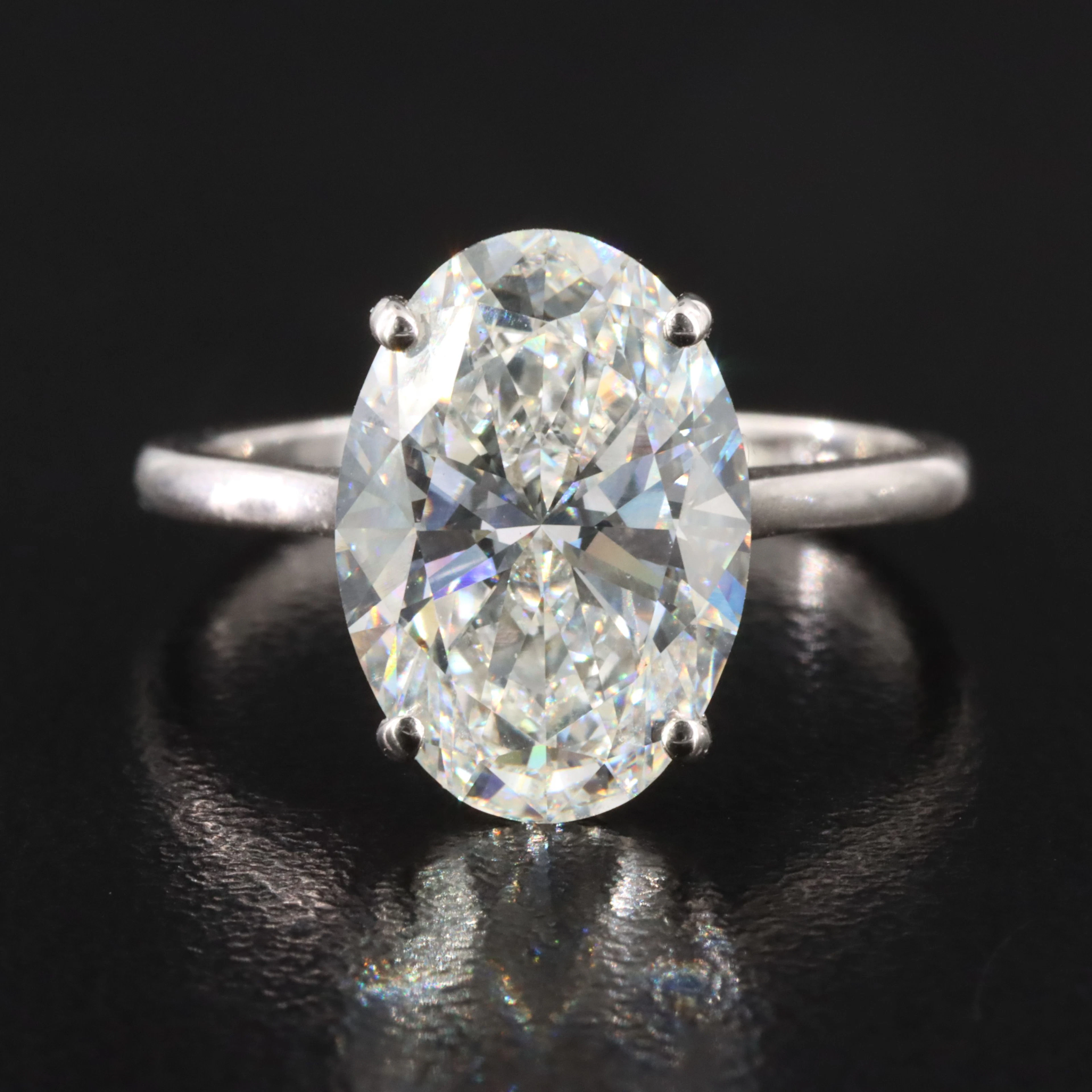 14K 5.00 CT Lab Grown Diamond Solitaire Ring with IGI Report
