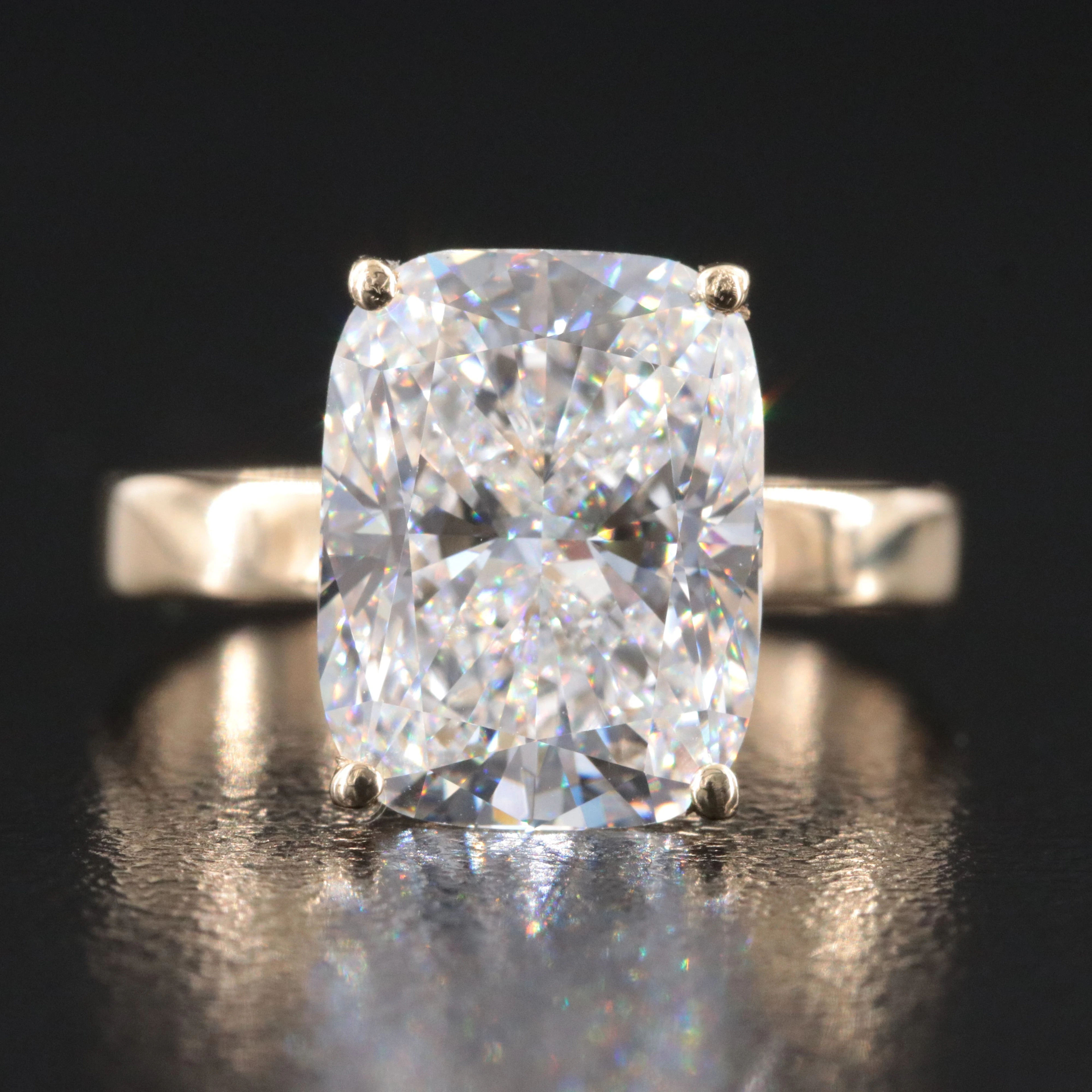 14K 5.10 CT Lab Grown Diamond Solitaire Ring with IGI Report