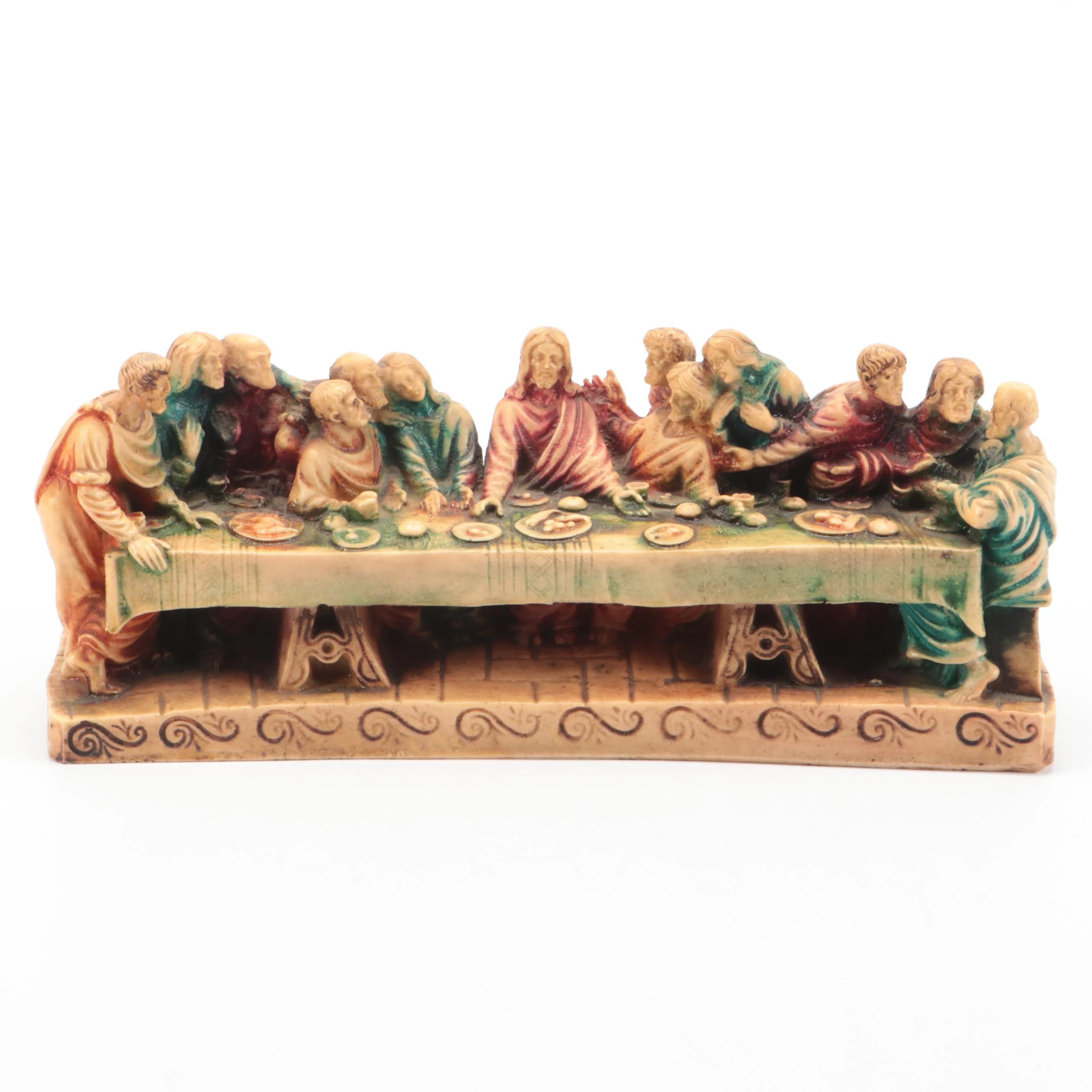 Resin Casting of "Last Supper" After Da Vinci, Mid to Late 20th Century