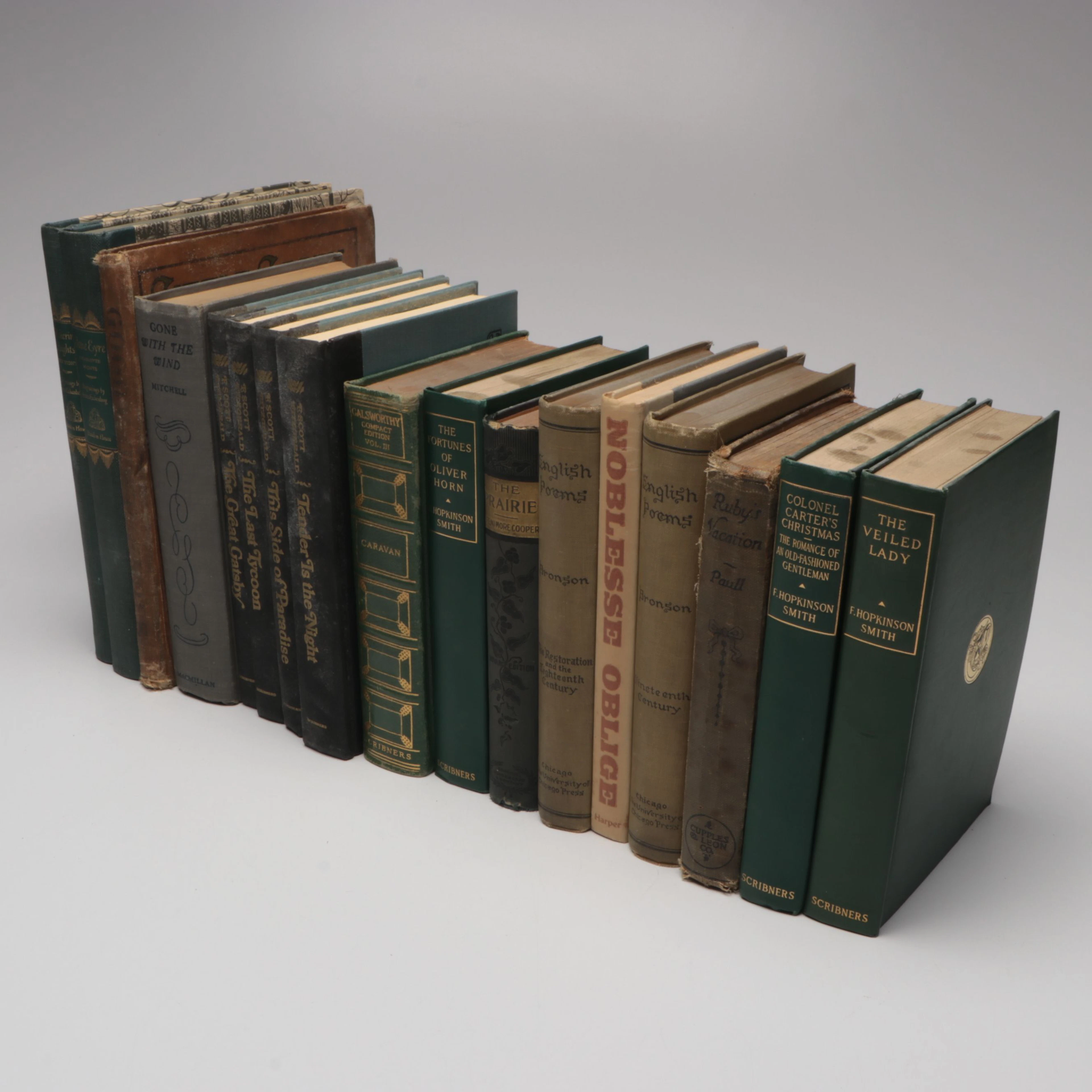 "Jane Eyre" and "Wuthering Heights" Set with More Books, Early to Mid-20th C.