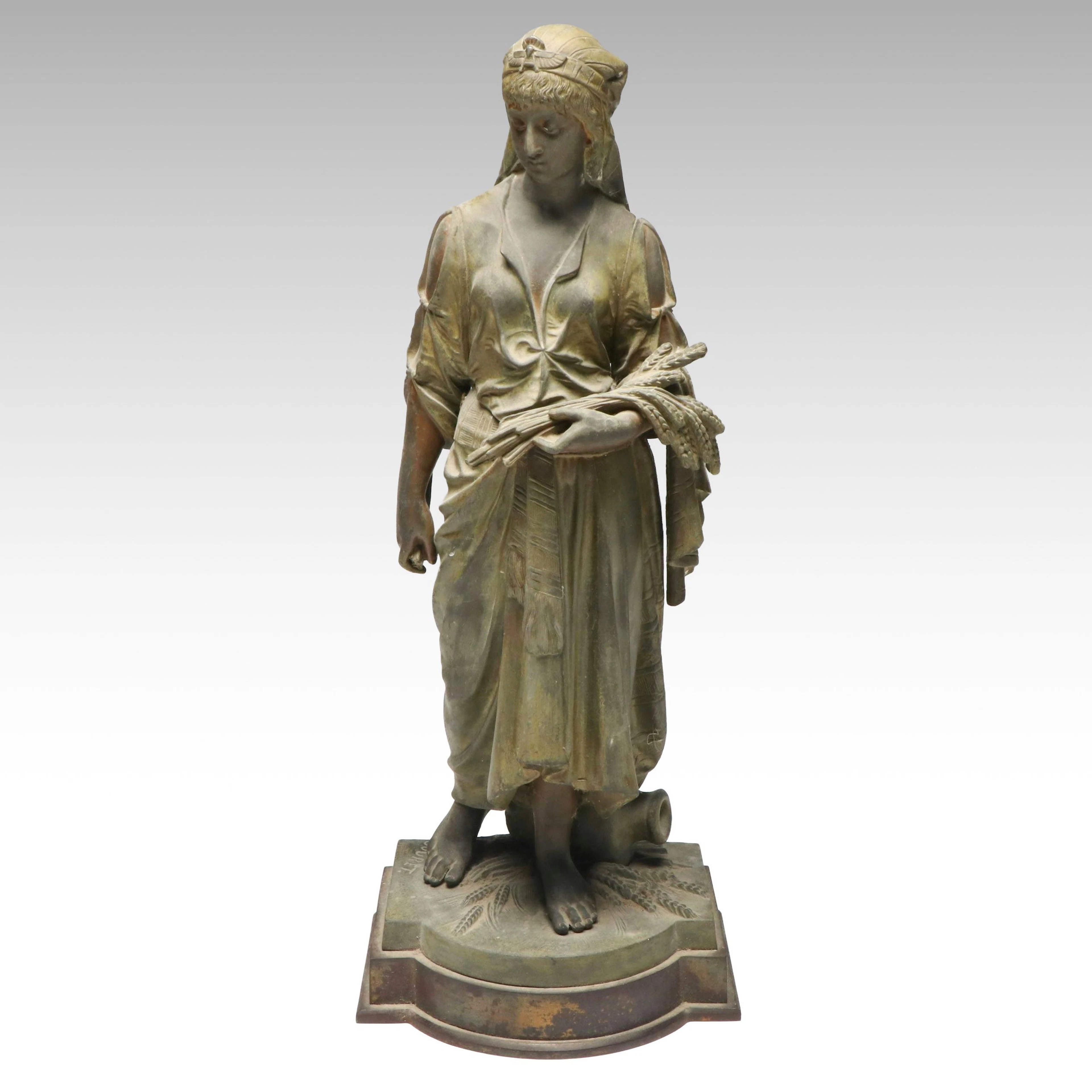Orientalist Bronze Sculpture "La Glaneuse" After Eutrope Bouret