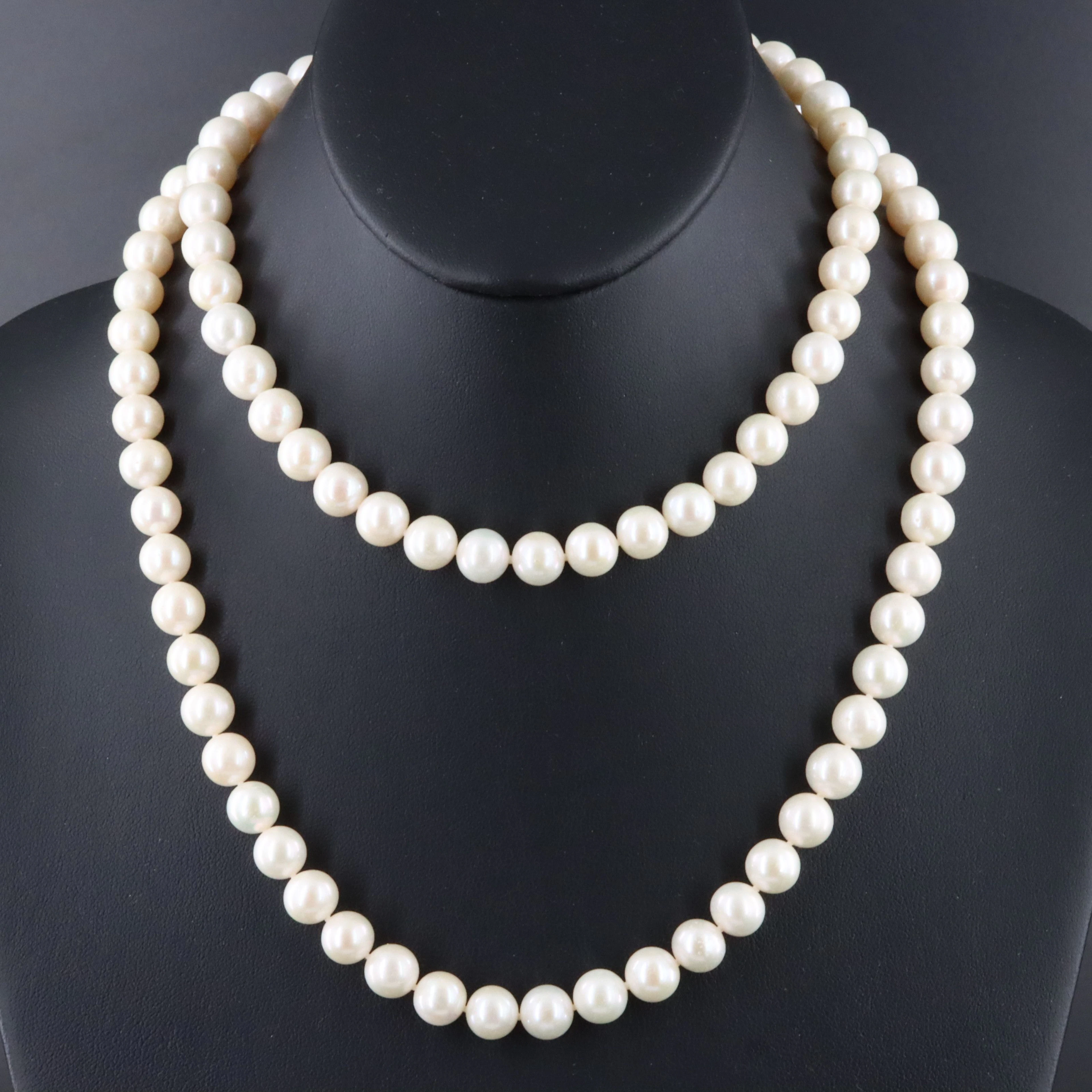 Pearl Necklace with 14K Clasp