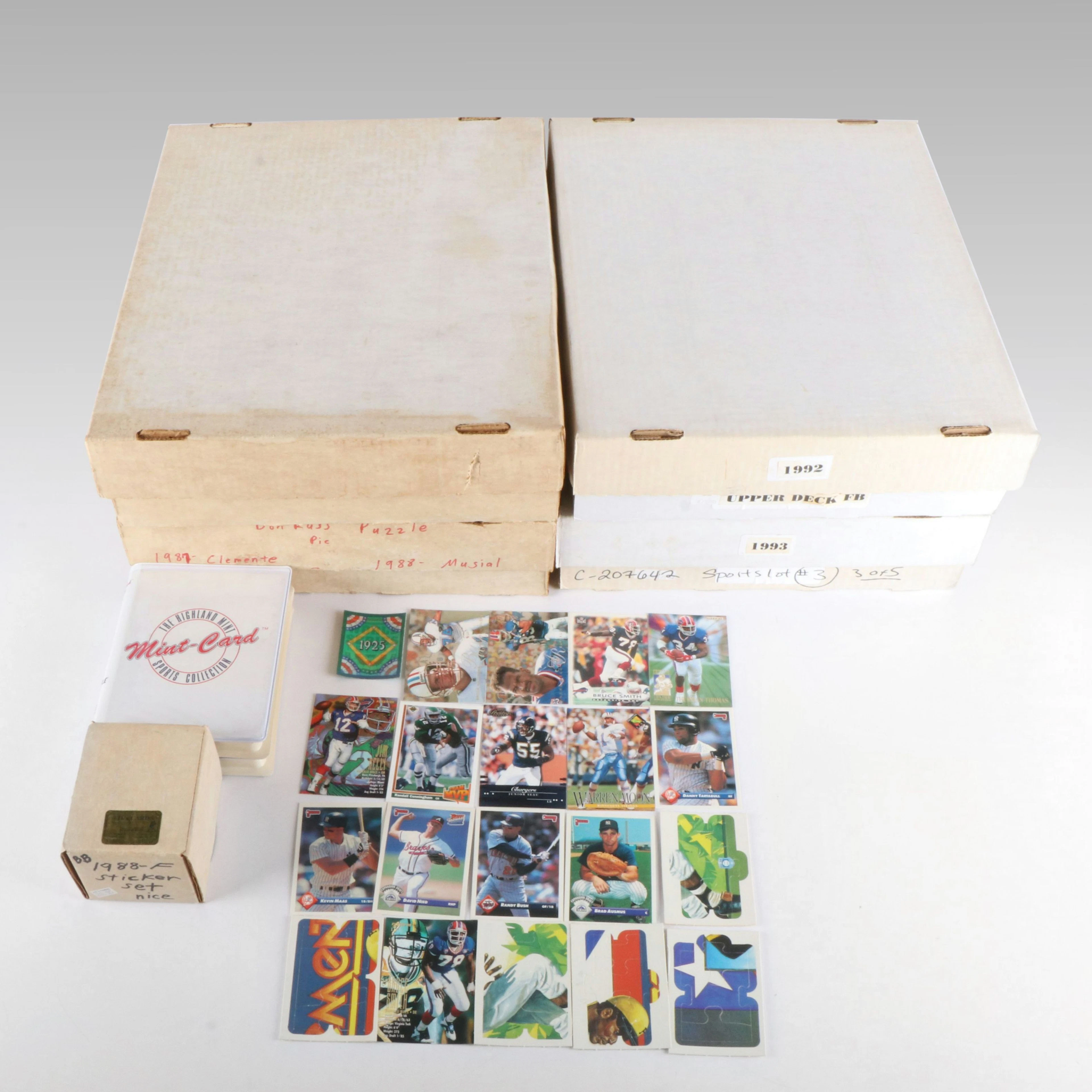 Donruss with Other Sports Cards Featuring Warren Moon, and Randall Cunningham