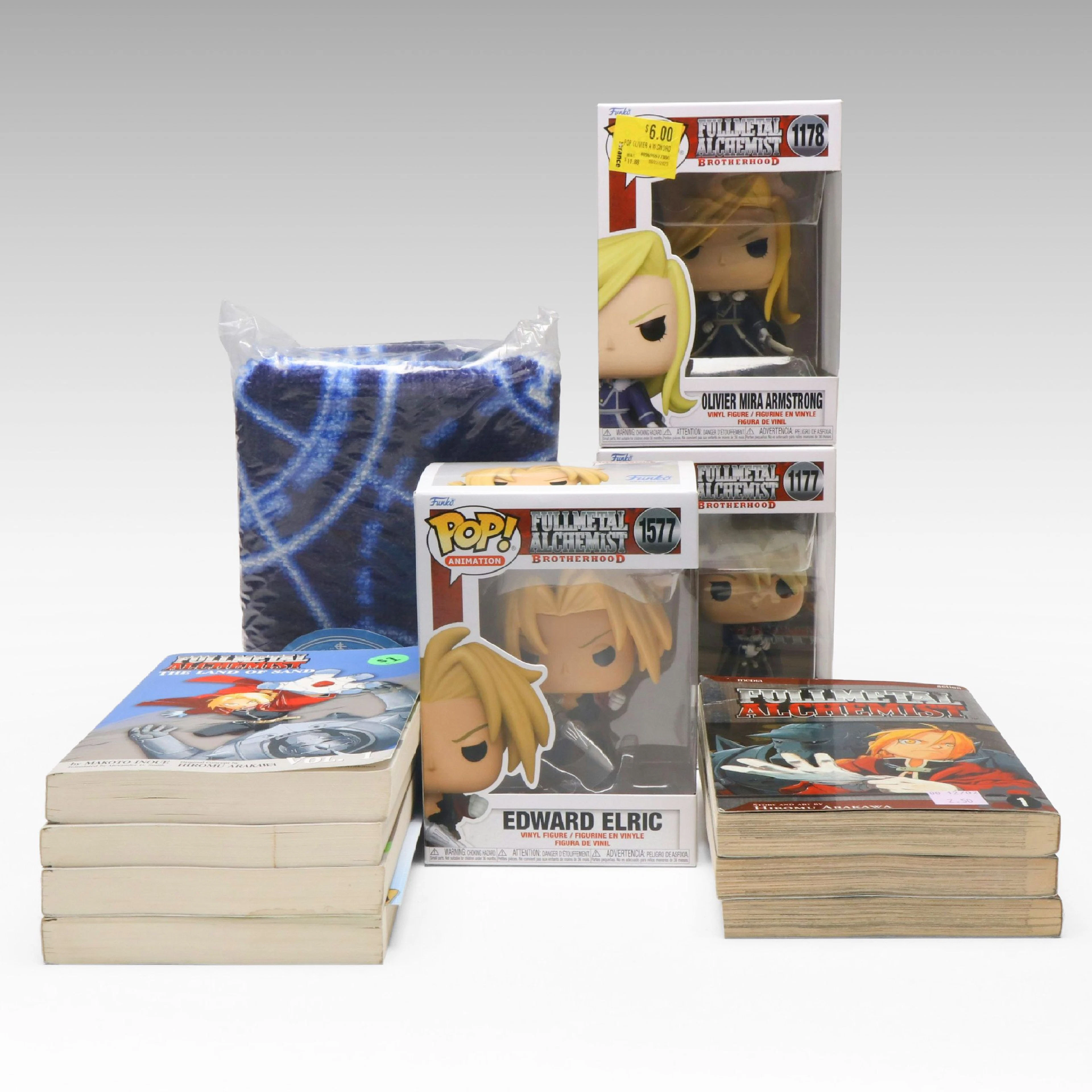 Fullmetal Alchemist Manga Volumes with Funko POP! Figurines and More