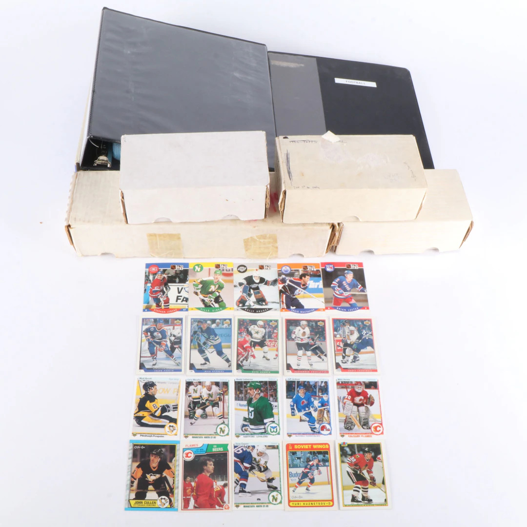 Large Collection of Hockey Cards and Some Football Cards