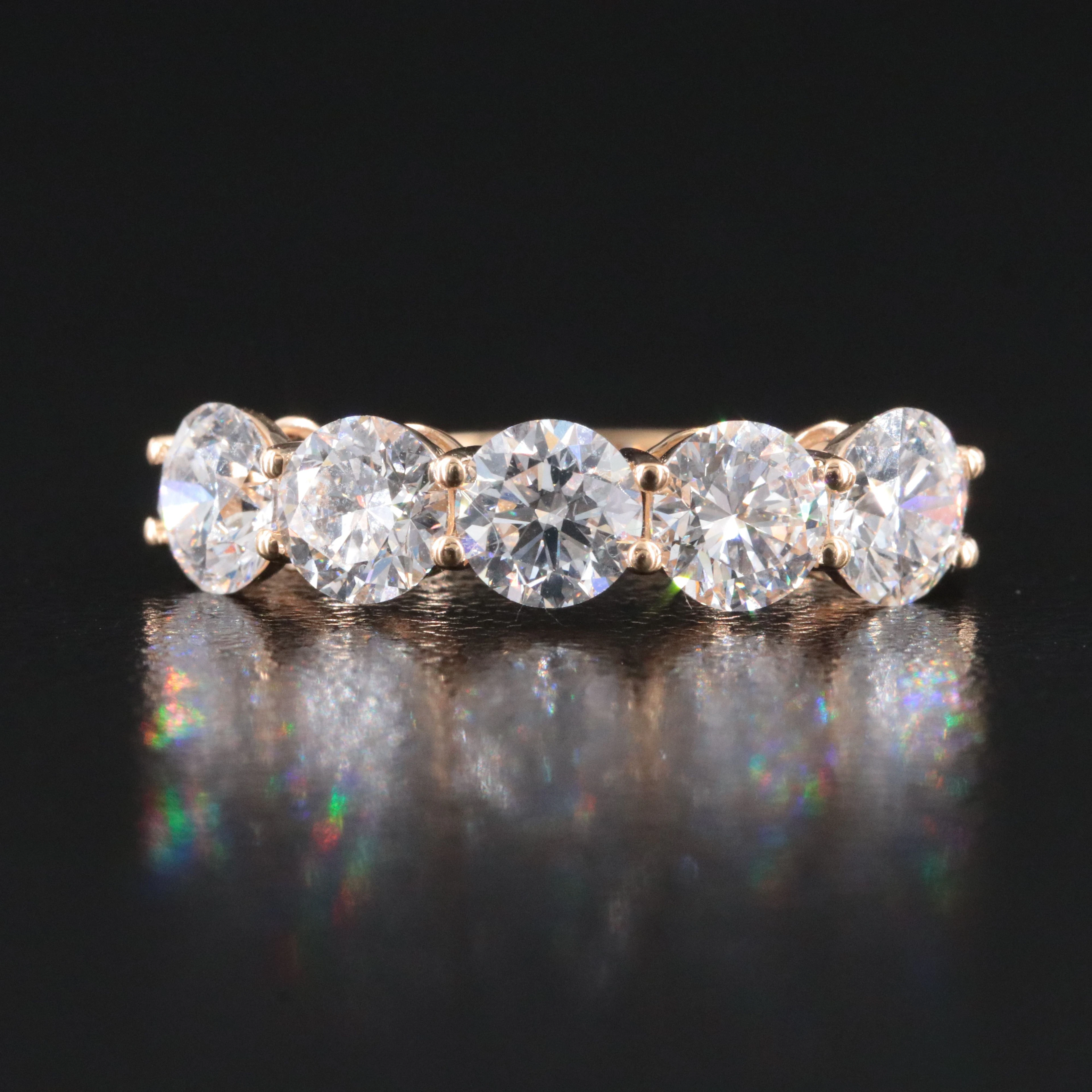 18K 2.03 CTW Diamond Ring with GIA Reports