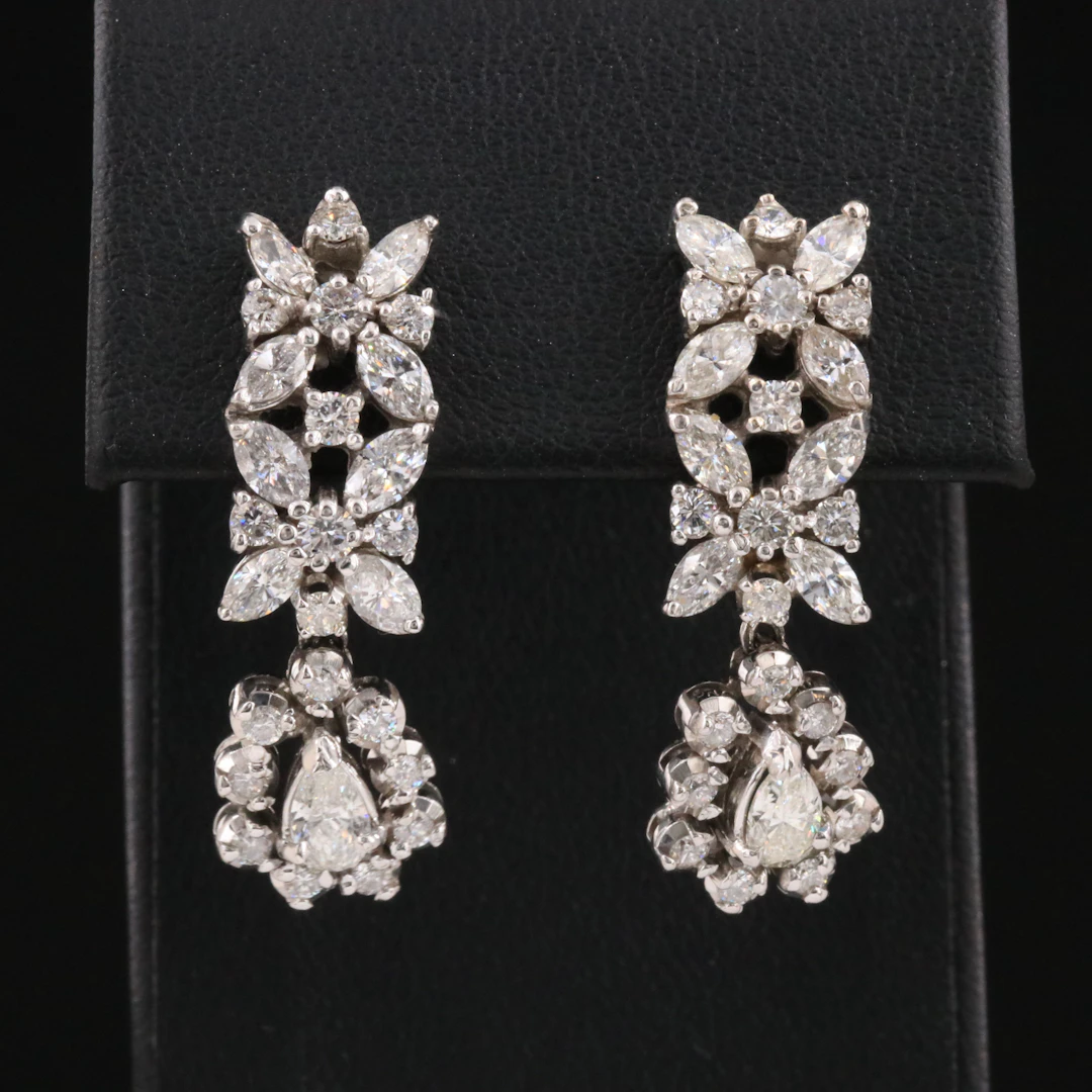 18K 4.00 CTW Diamond Earrings