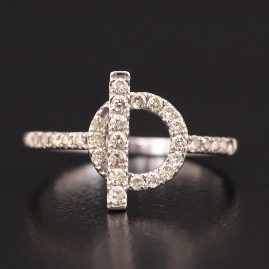 18K 0.42 CTW Diamond Toggle Ring