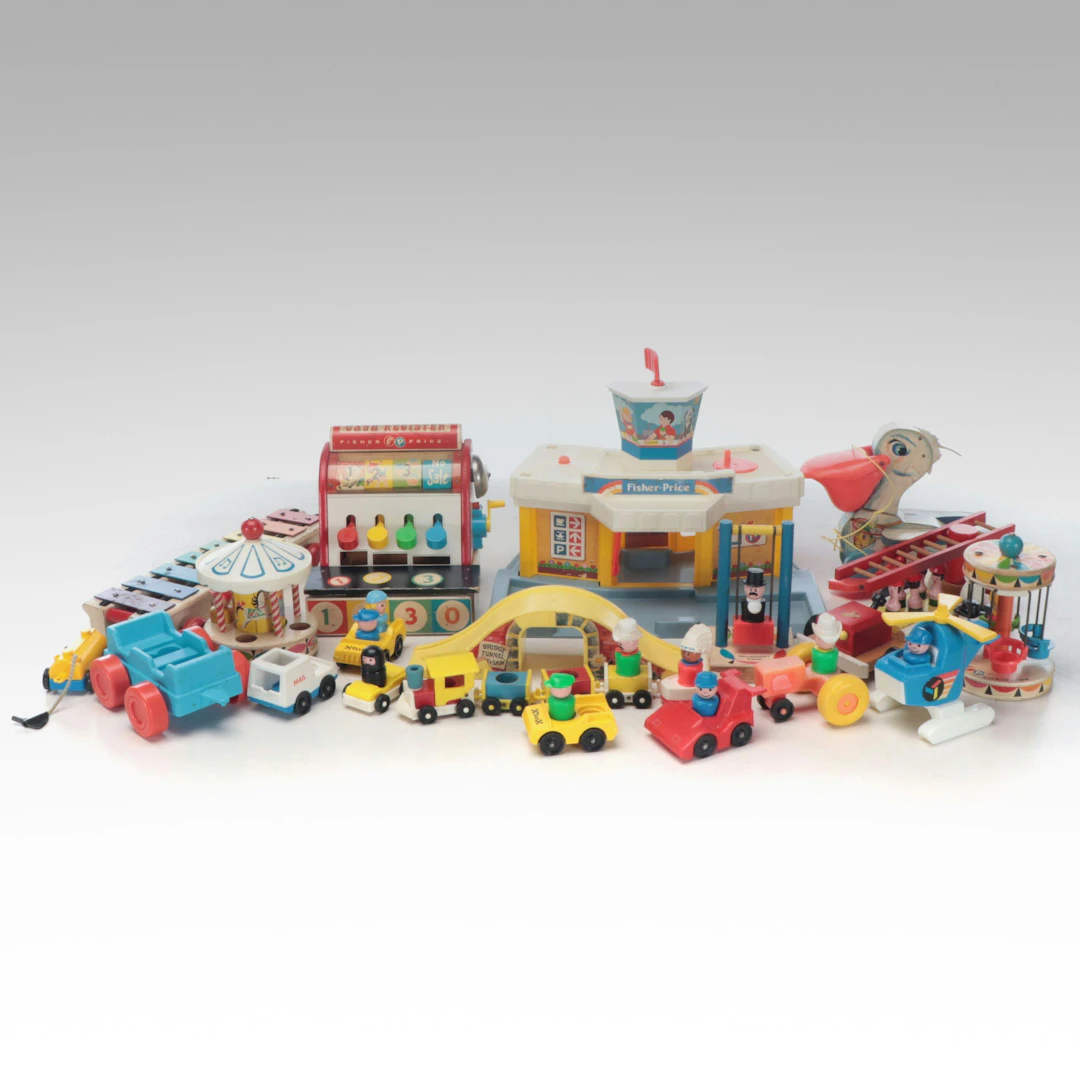 Cash Register and More Vintage Fisher-Price Pretend Play Toys