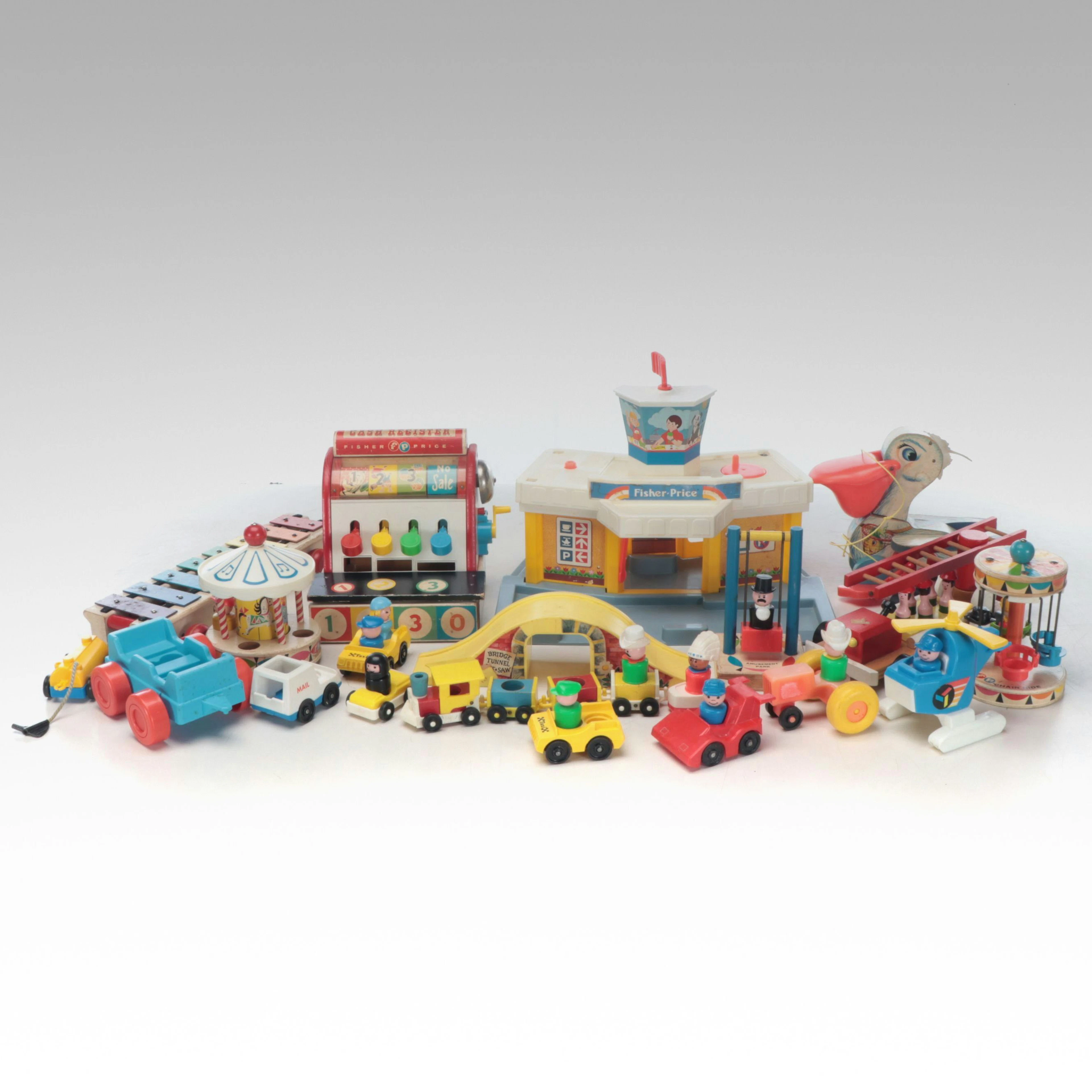 Cash Register and More Vintage Fisher-Price Pretend Play Toys
