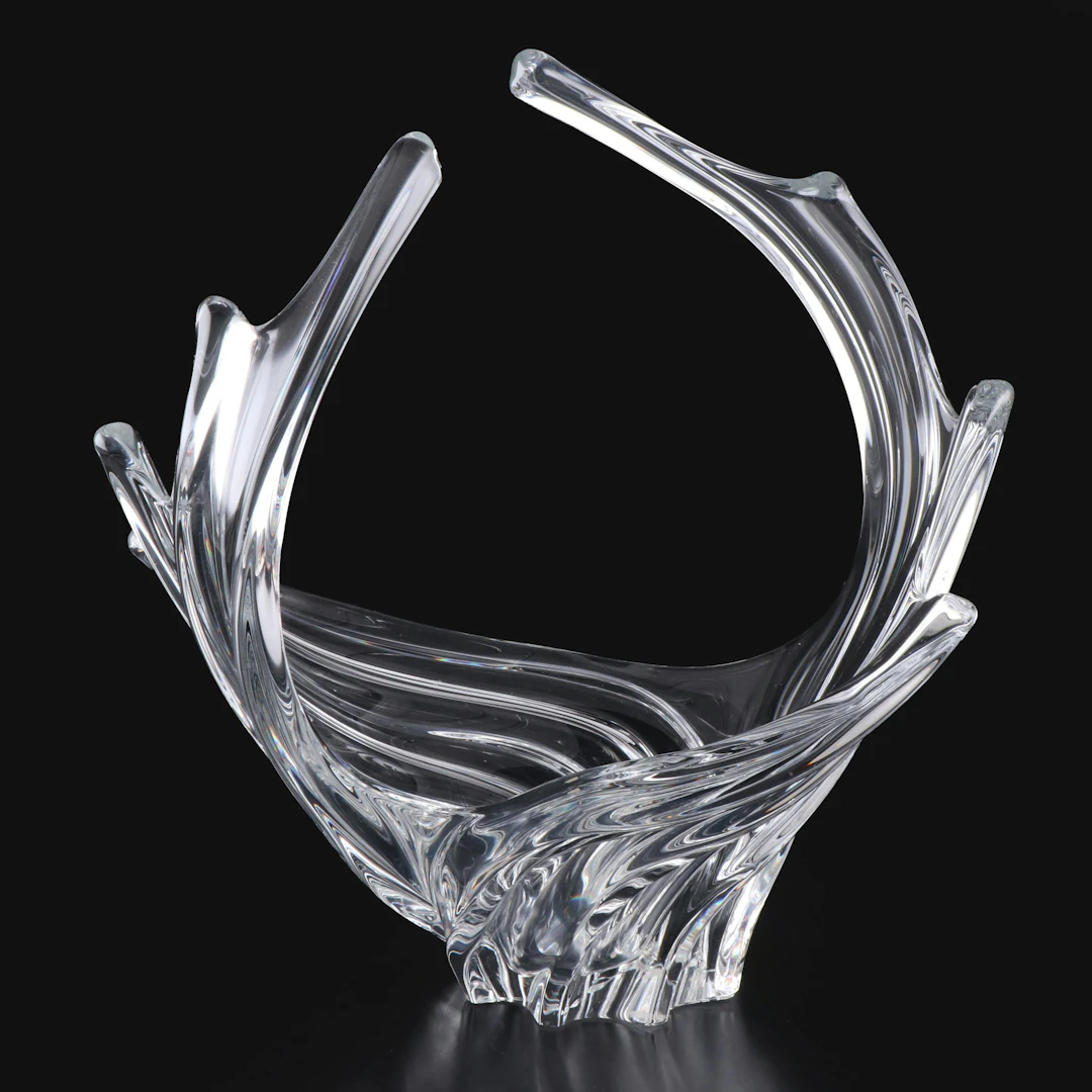 Vannes-le-Châtel Crystal Freeform Centerpiece Bowl