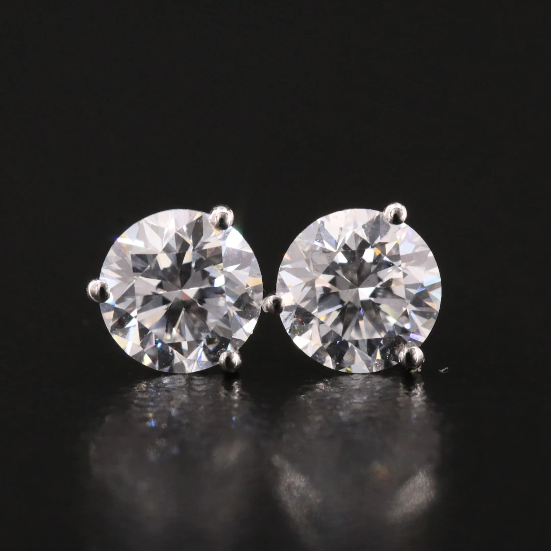 14K 1.02 CTW Lab Grown Diamond Stud Earrings