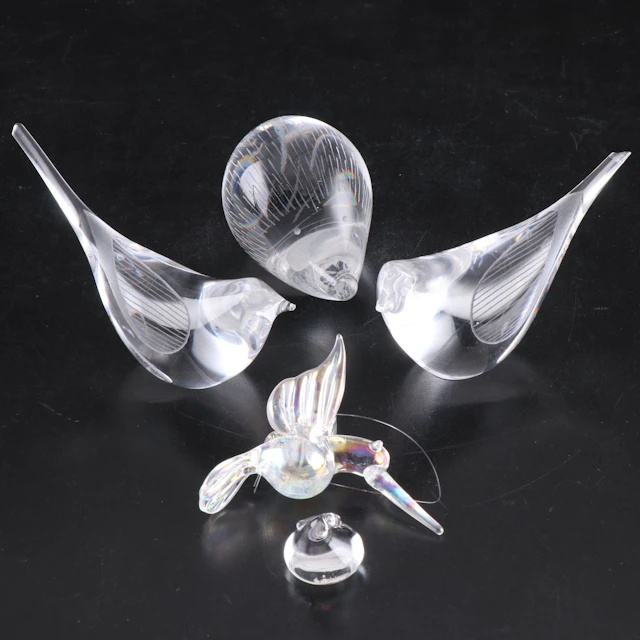 Kosta Bird Figurines and Other Glass Décor