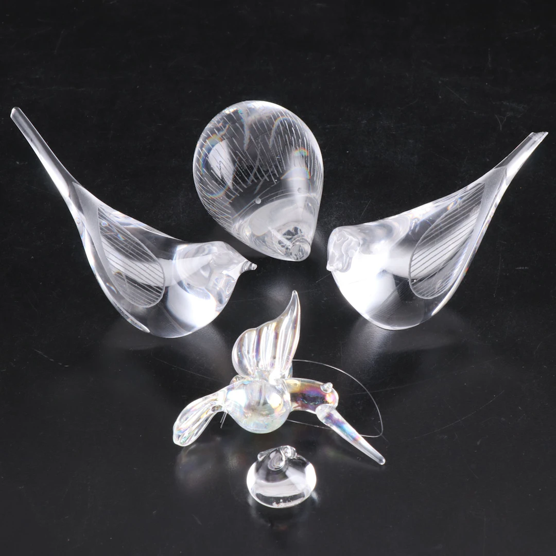 Kosta Bird Figurines and Other Glass Décor