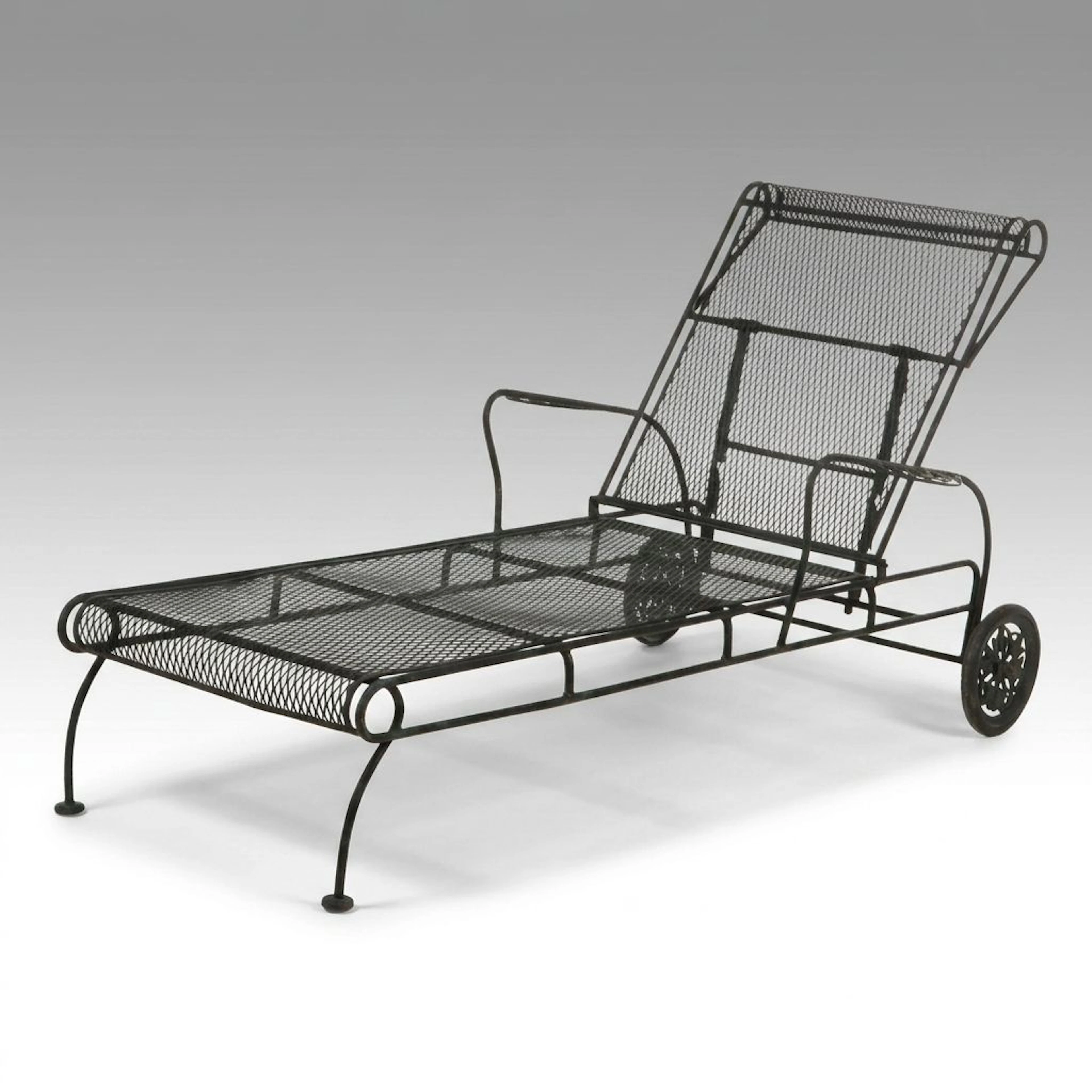 Cast Iron Patio Chaise Lounge, Late 20th Century