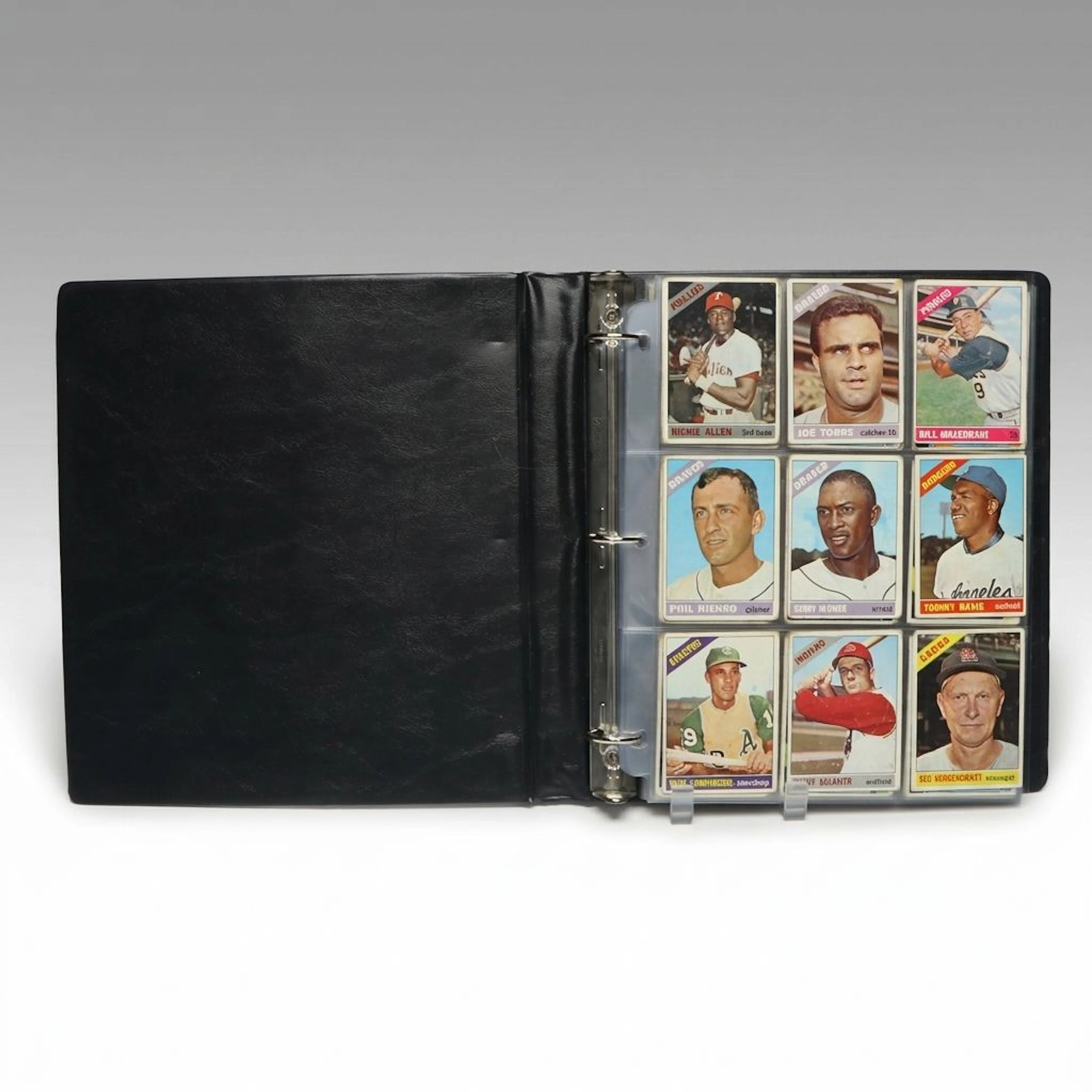 1966 Topps Baseball Cards with Bill Mazeroski, Joe Torre, and Phil Niekro