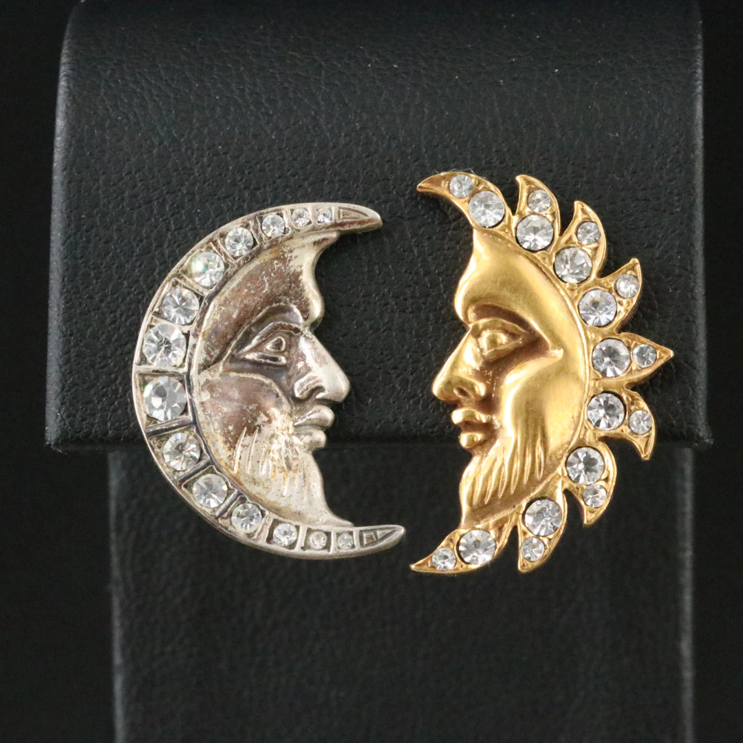 Metropolitan Museum of Art Sterling Rhinestone Celestial Earrings