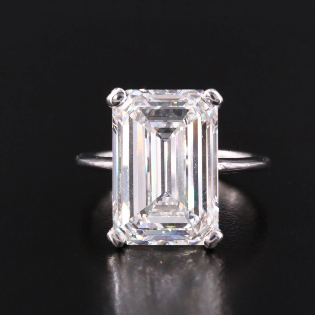 Sterling 10.03 CT Lab Grown Diamond Solitaire Ring with IGI Report
