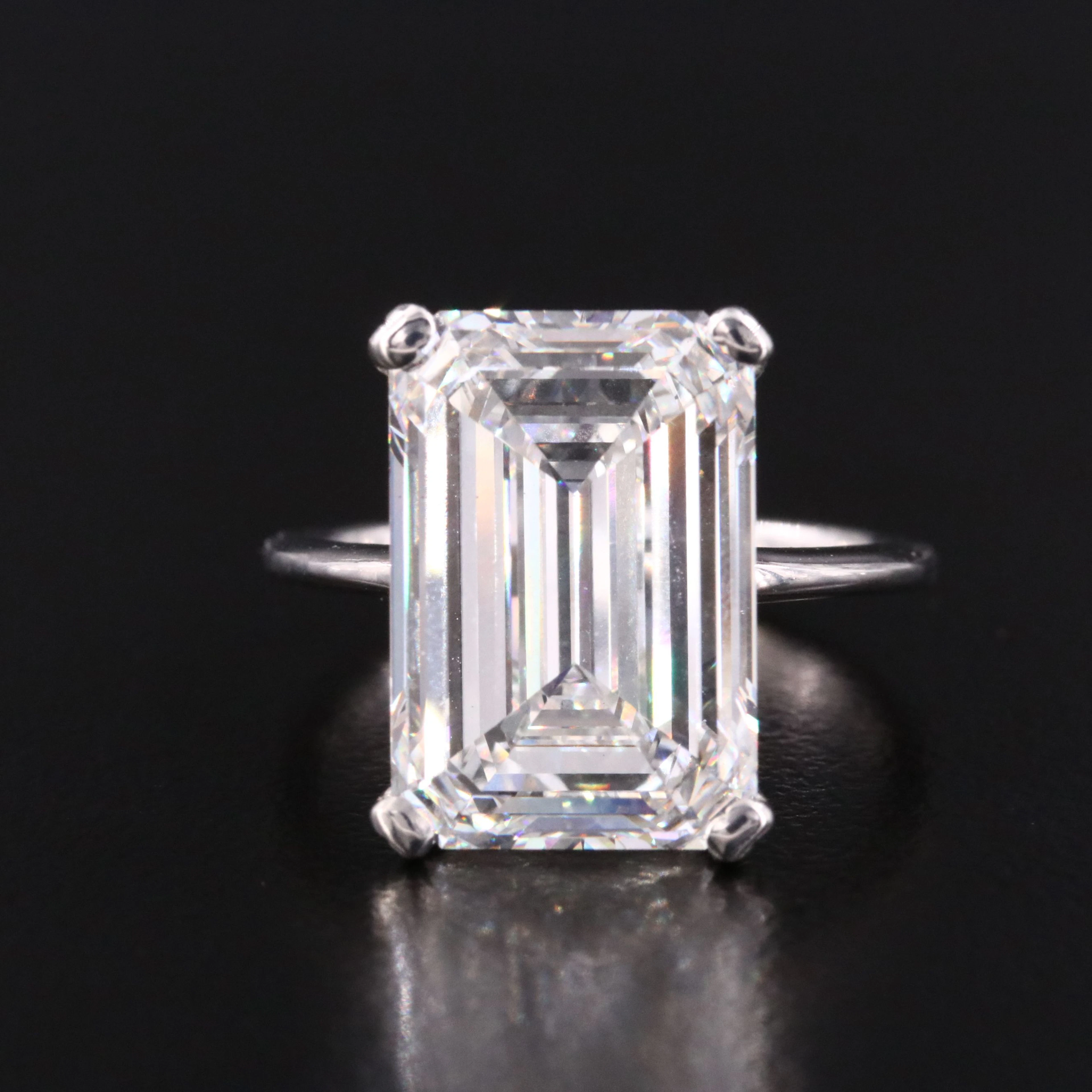 Sterling 10.03 CT Lab Grown Diamond Solitaire Ring with IGI Report