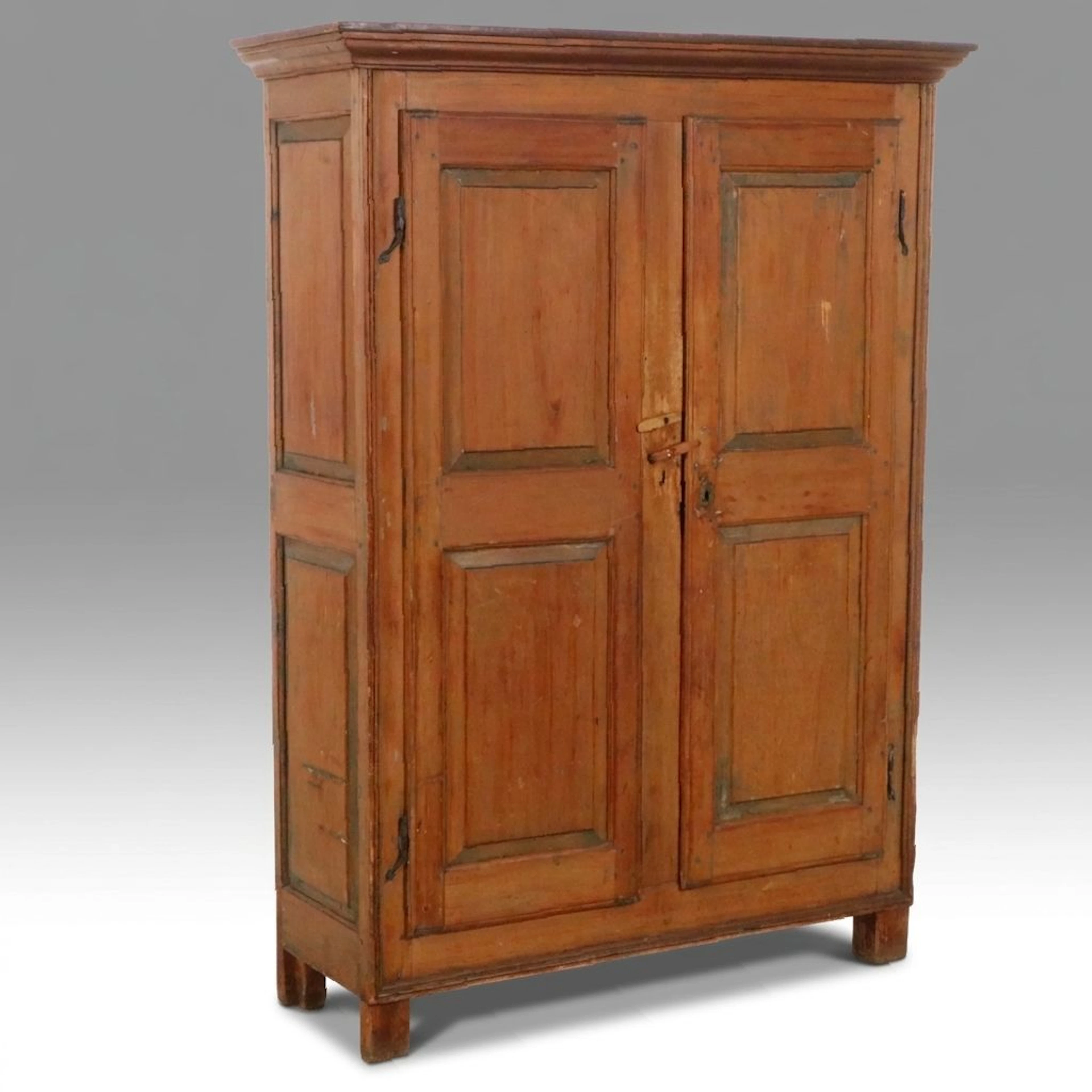 American Primitive Style Pine Armoire