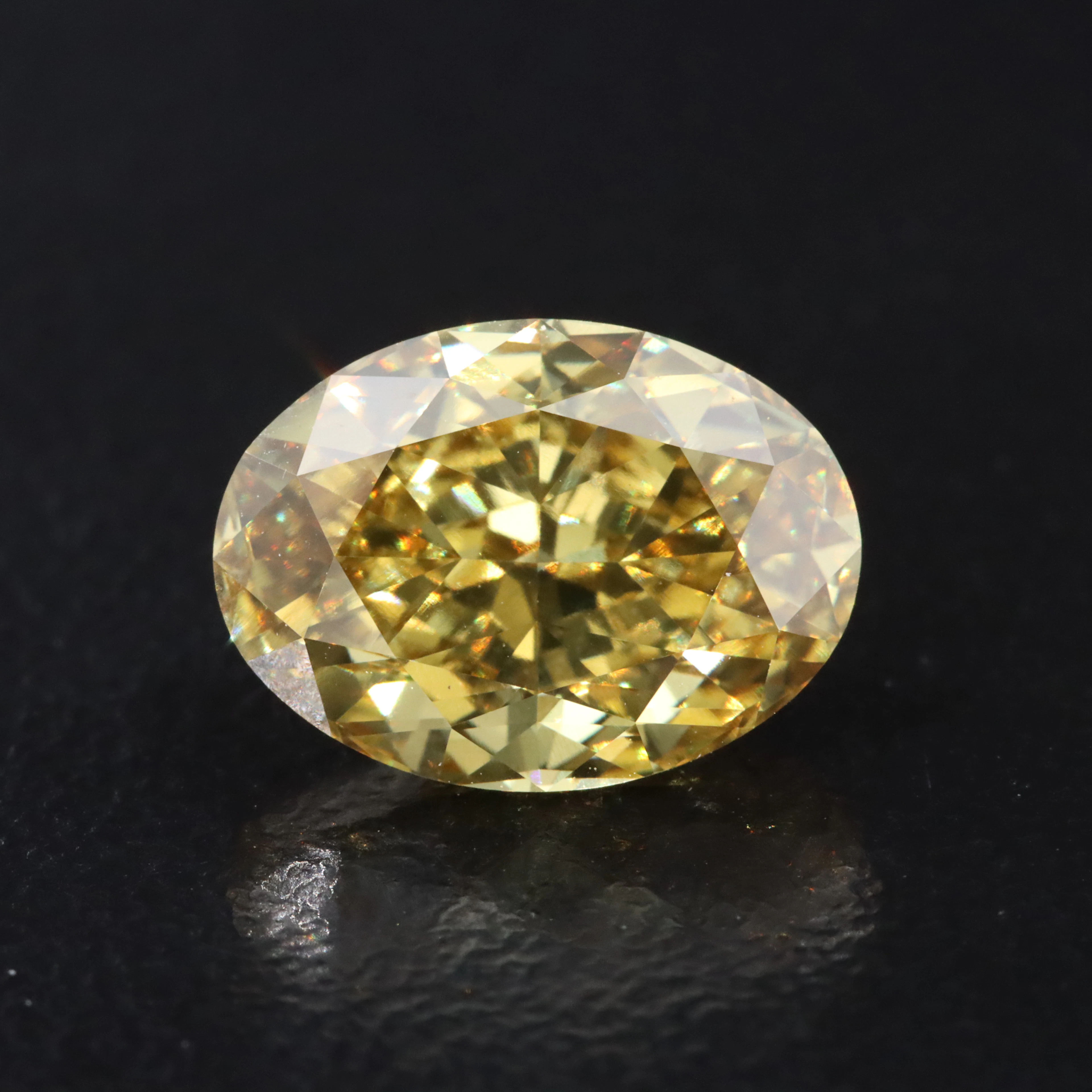 Loose 3.51 CT Fancy Yellow Lab Grown Diamond