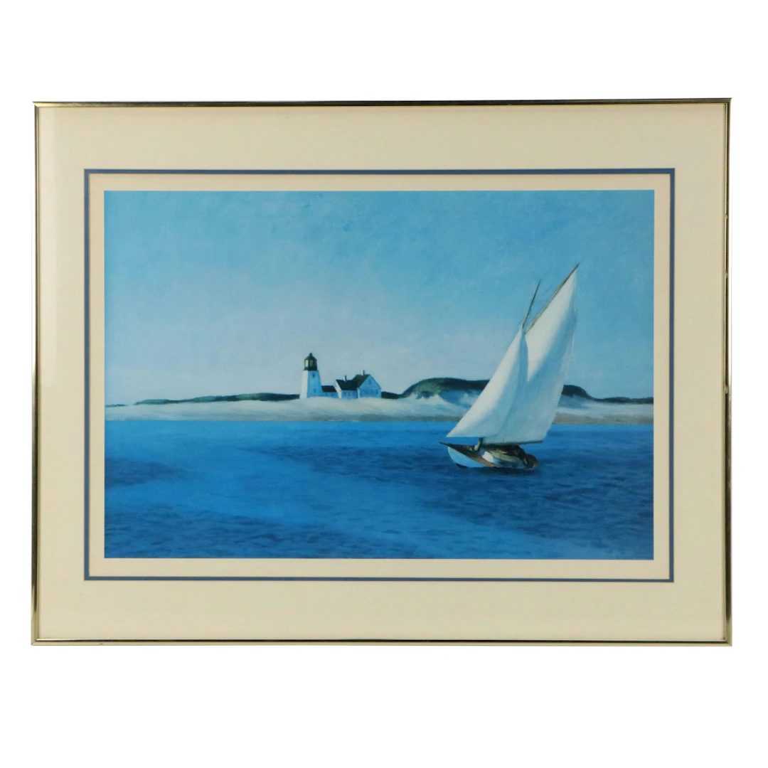 After Edward Hopper Maritime Offset Lithograph "The Long Leg"