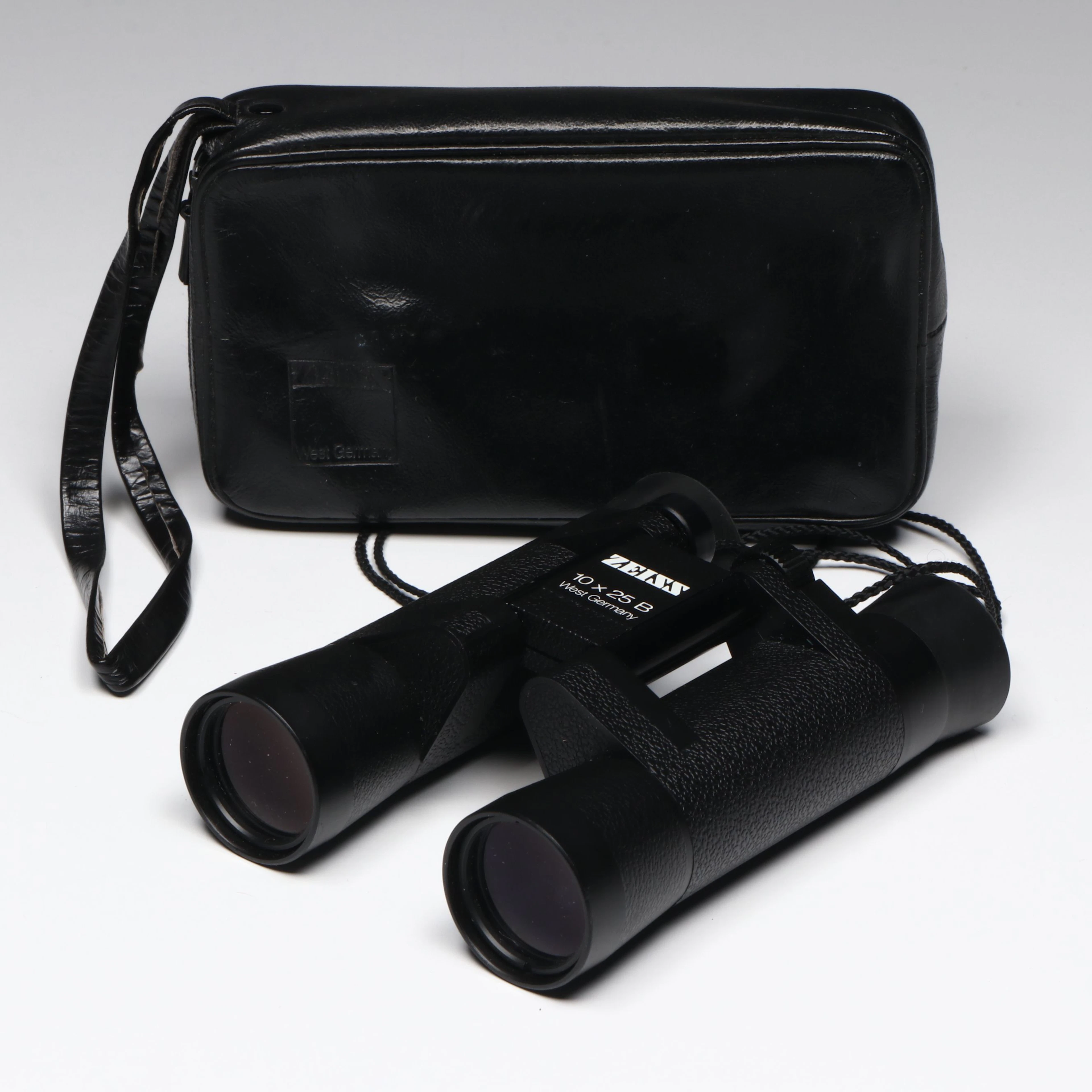 Zeiss 10x25 Binoculars with Case, Late 20th Century