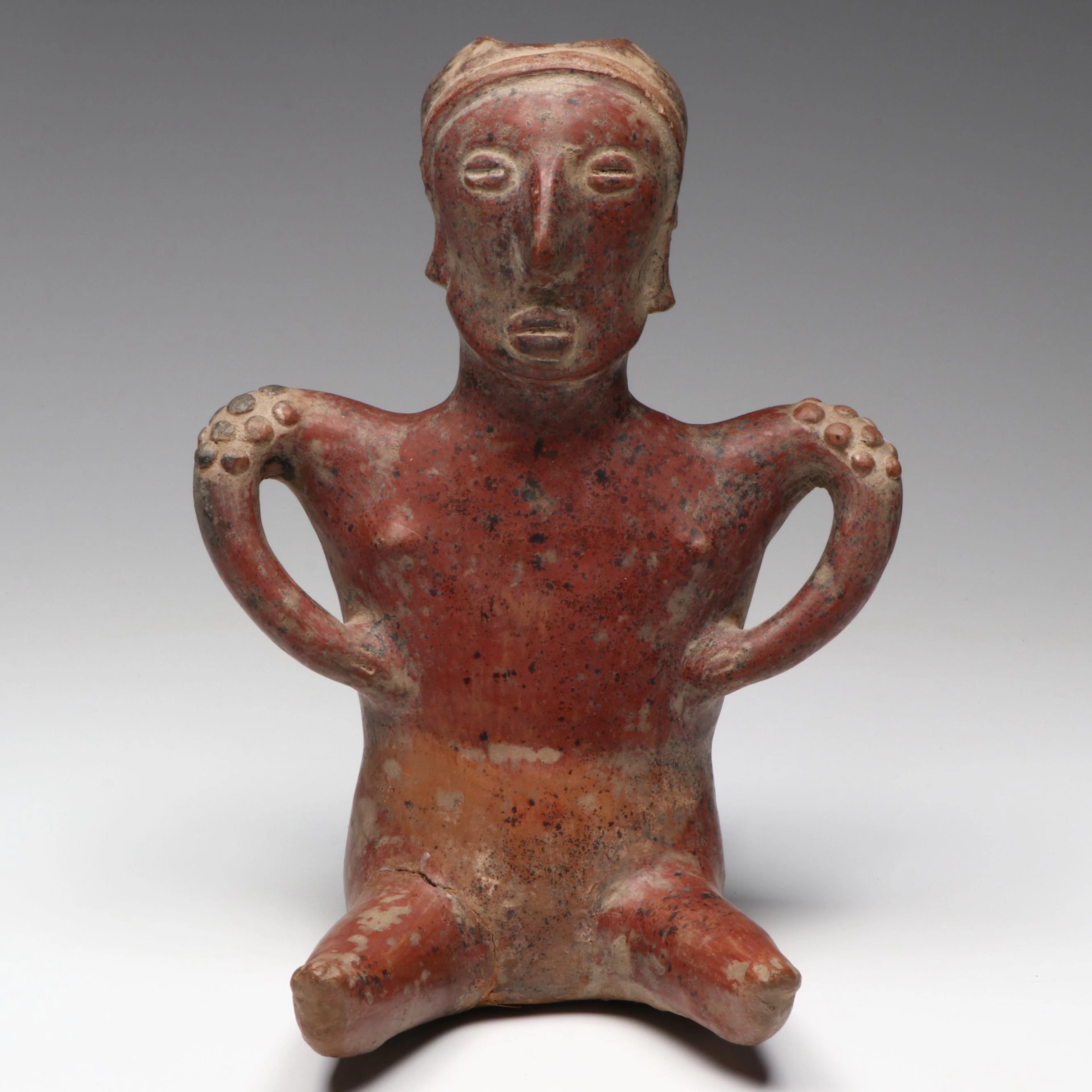 Nayarit Ceramic Seated Female Figure, Circa 100–300